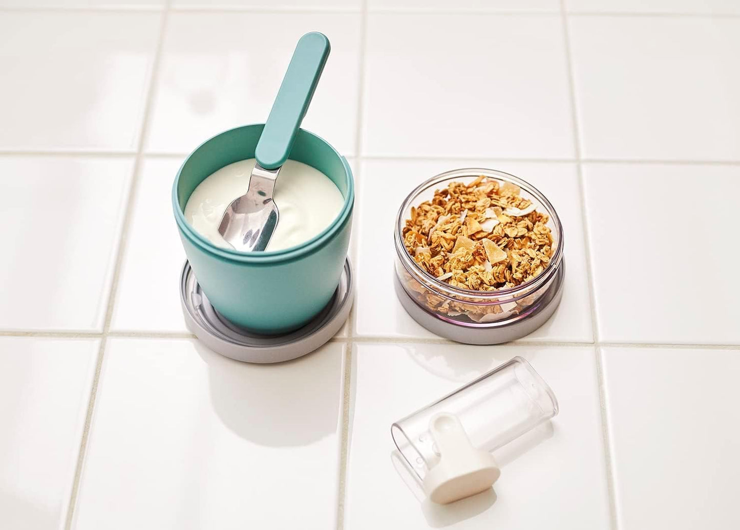 Lunchpot Switch Set mit faltbarem Löffel, Vivid Green Lunchpot Switch Set