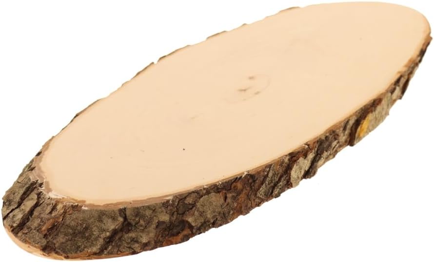 Rustikales Rindenbrett 4er-Set, 1x | Rindenbrett Oval | 37,5 Cm 4