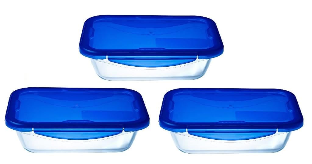 Cook & Go Vorratsdosen-Set, 3 x 0,8L - rectangle