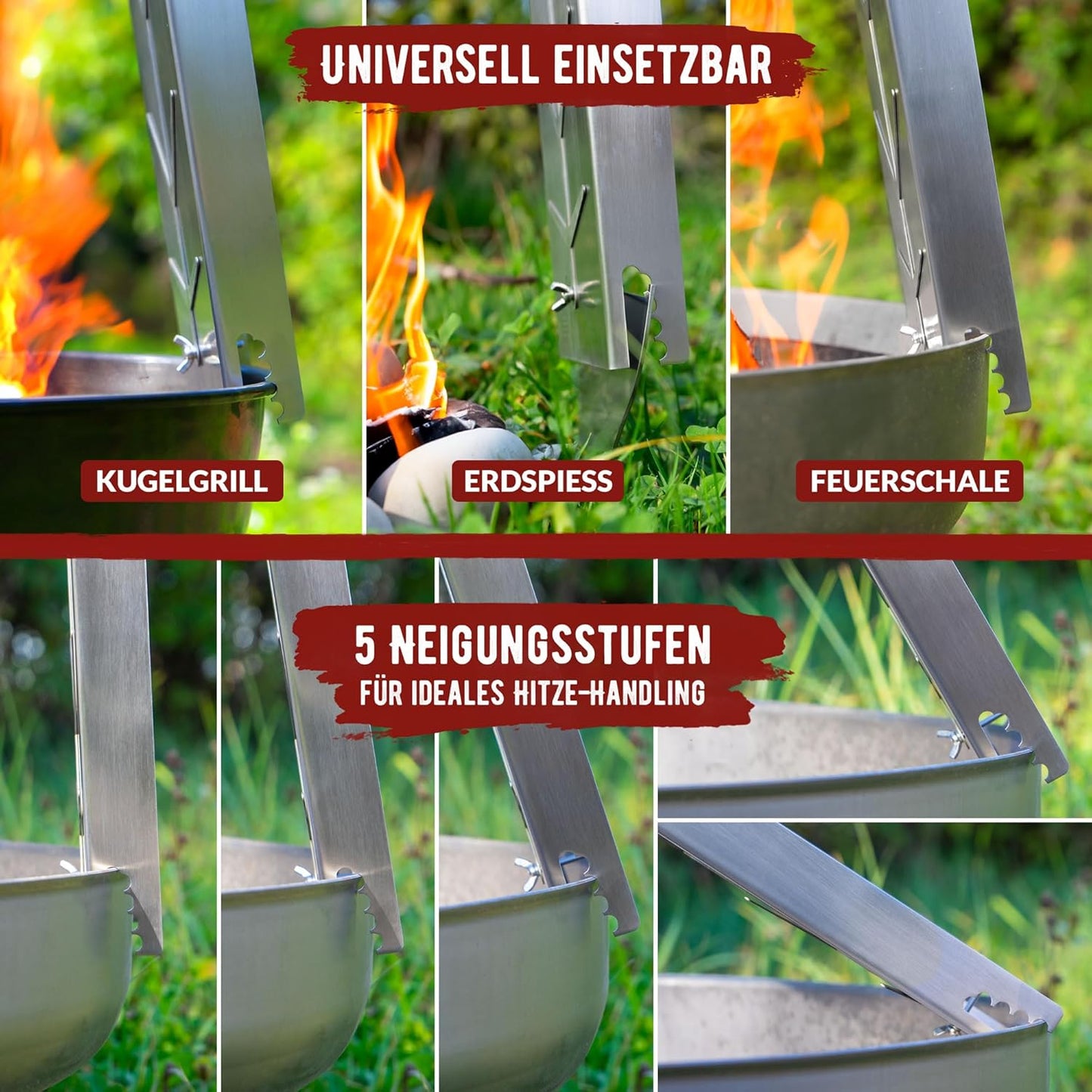 XXL Flammlachsbrett, Edelstahl