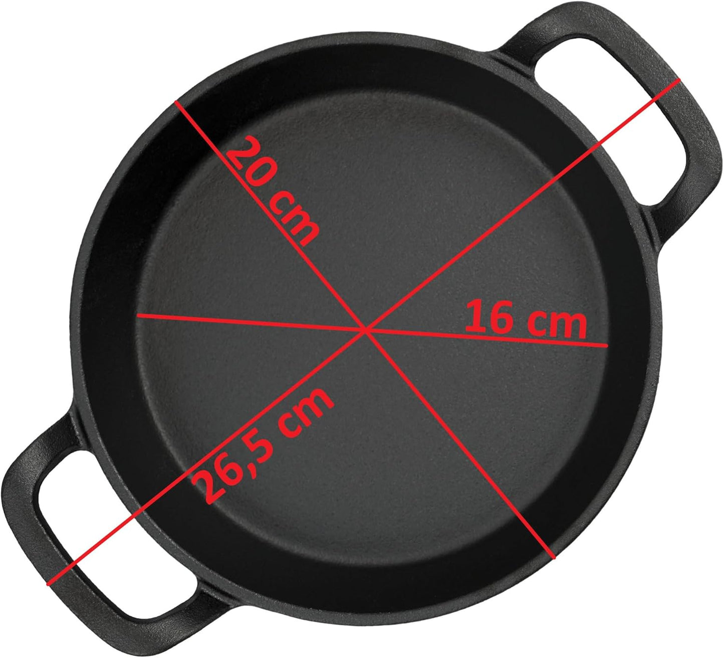 Gusseisen Servierpfannen-Set (6 Stück, rund), 6