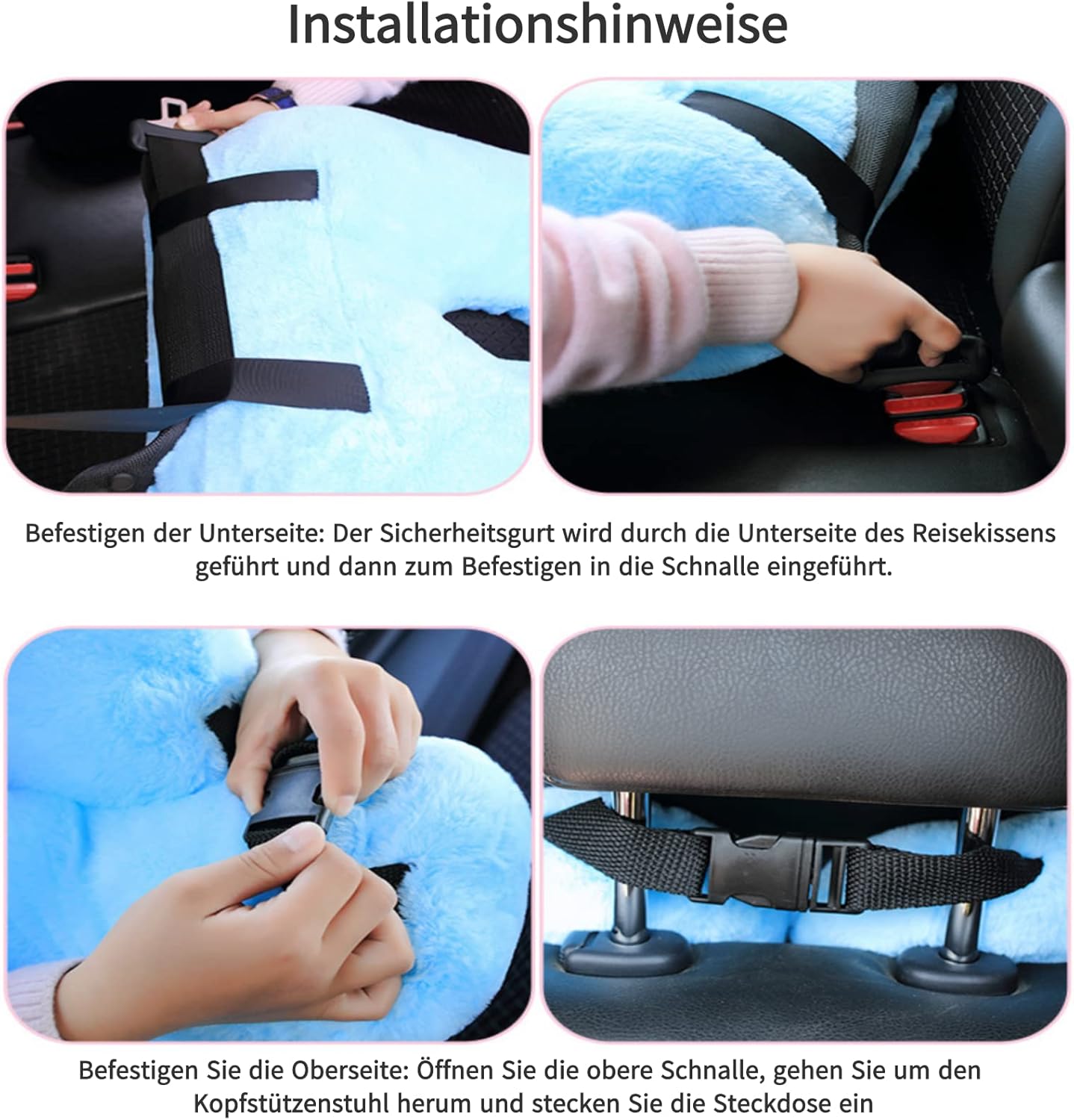 Reisekissen für Kinder, Rosa
