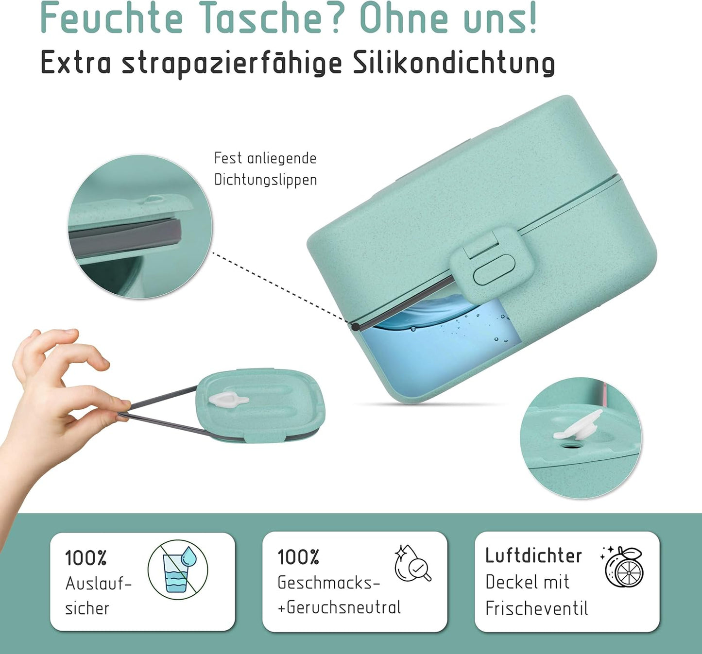 Bento Box, Pastell Blau