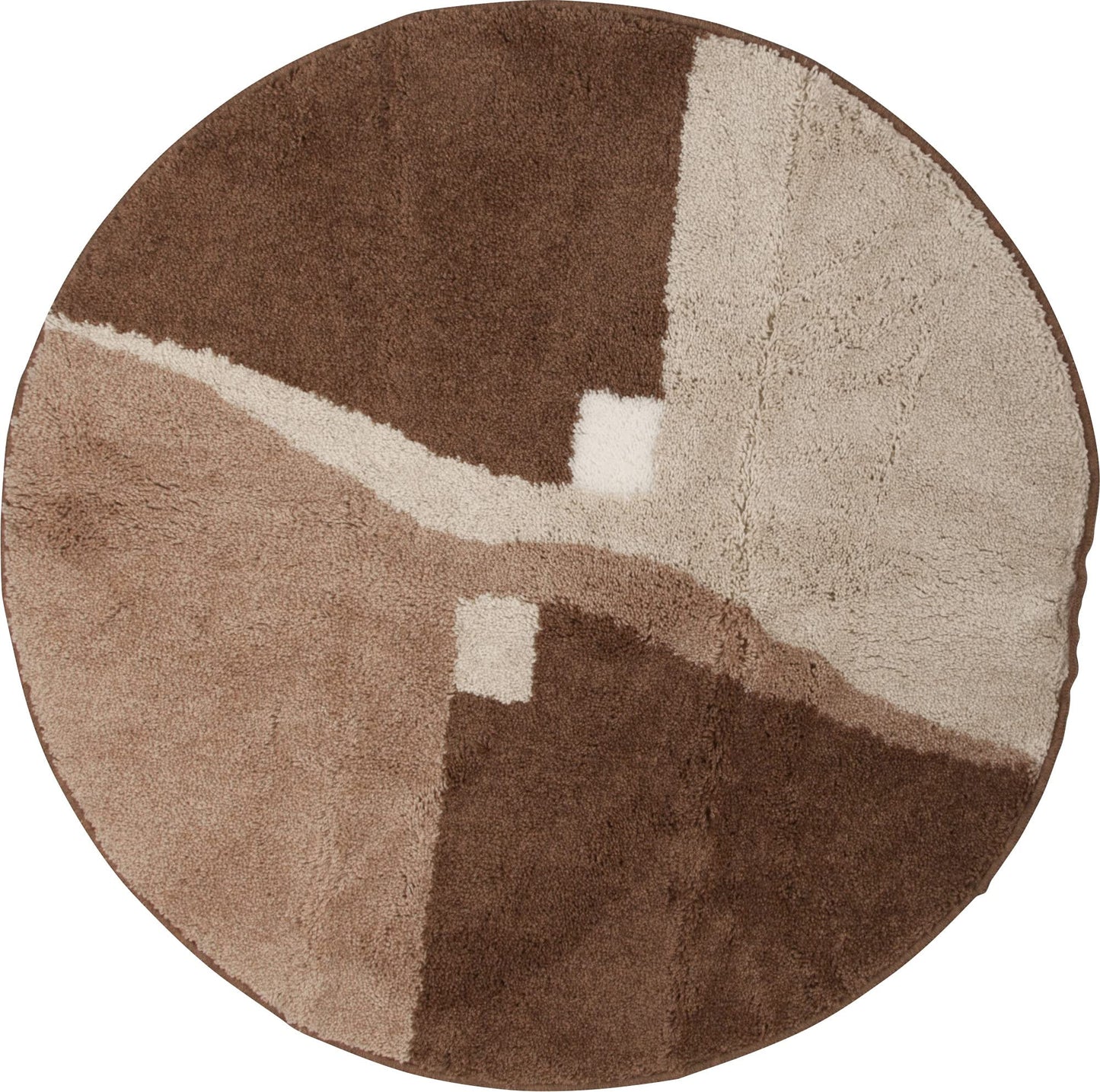 Runde Badematte Athen, rutschhemmend, Braun Badematte - rund: 90 cm Ø