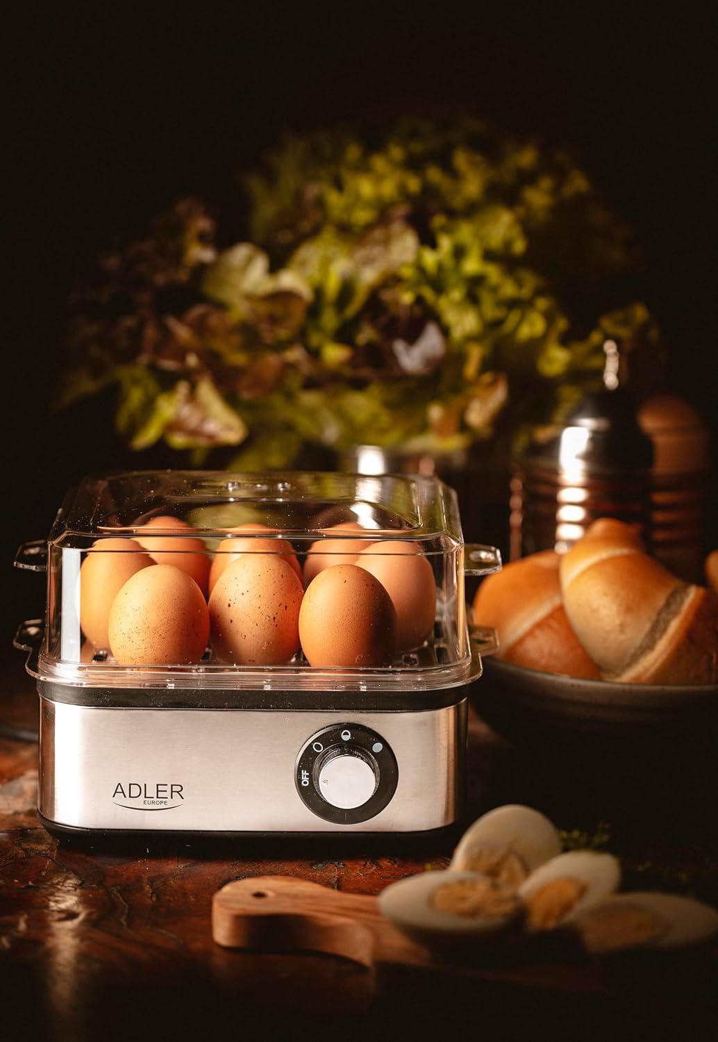 Eierkocher AD 4486 für 8 Eier mit Pochierfunktion