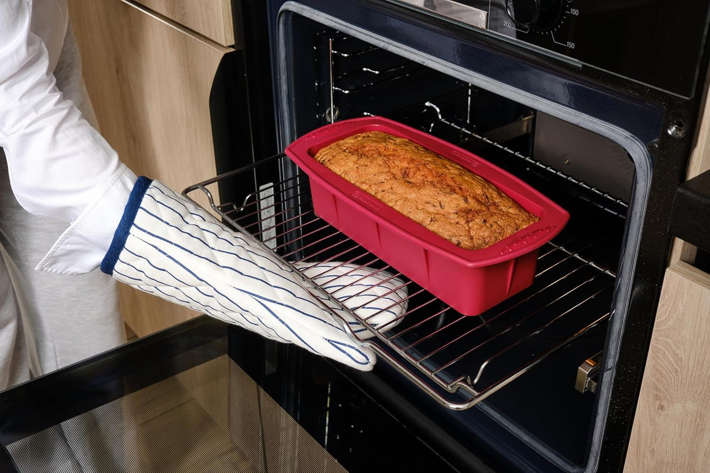 FlexBake Brotbackform, L I 26 X 10 X 7 Cm - Rot