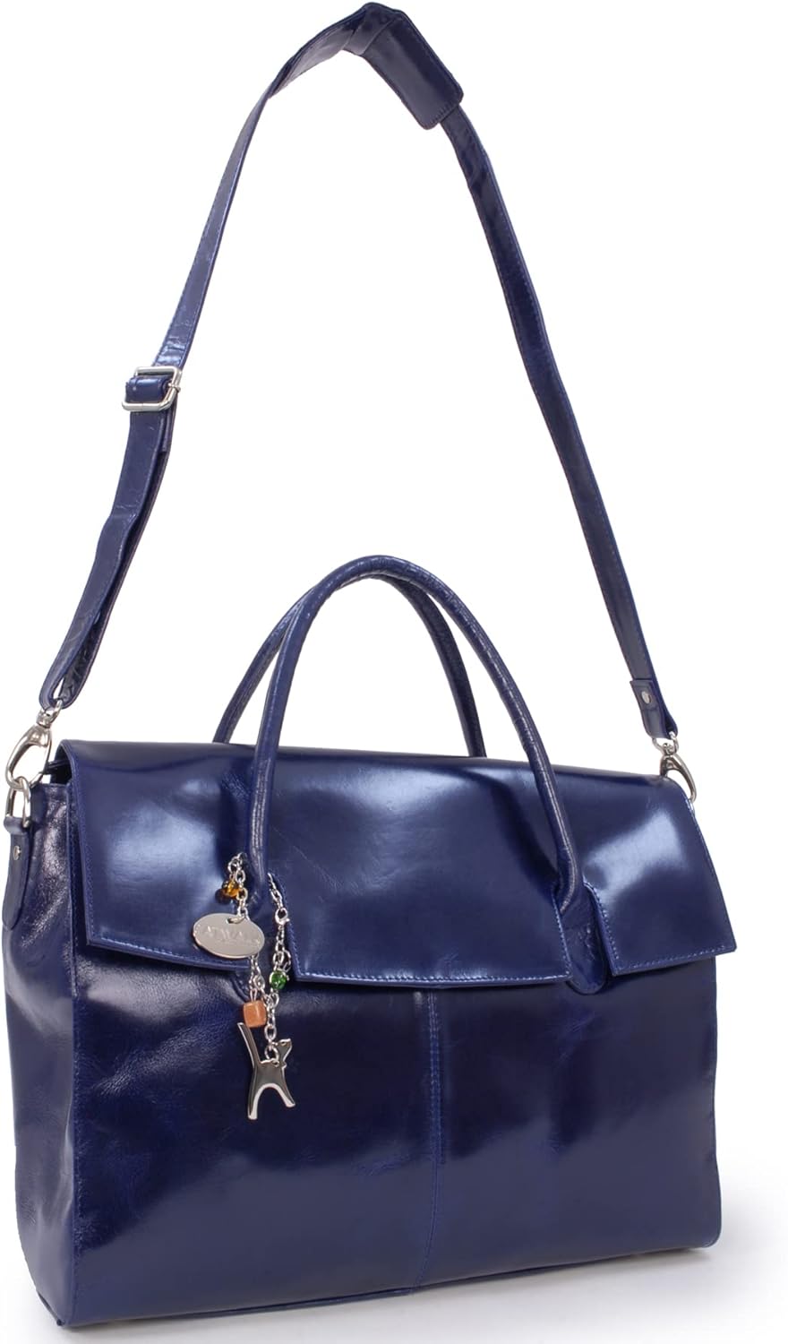 Laptopaktentasche Helena mit Schultergurt, XL Blau