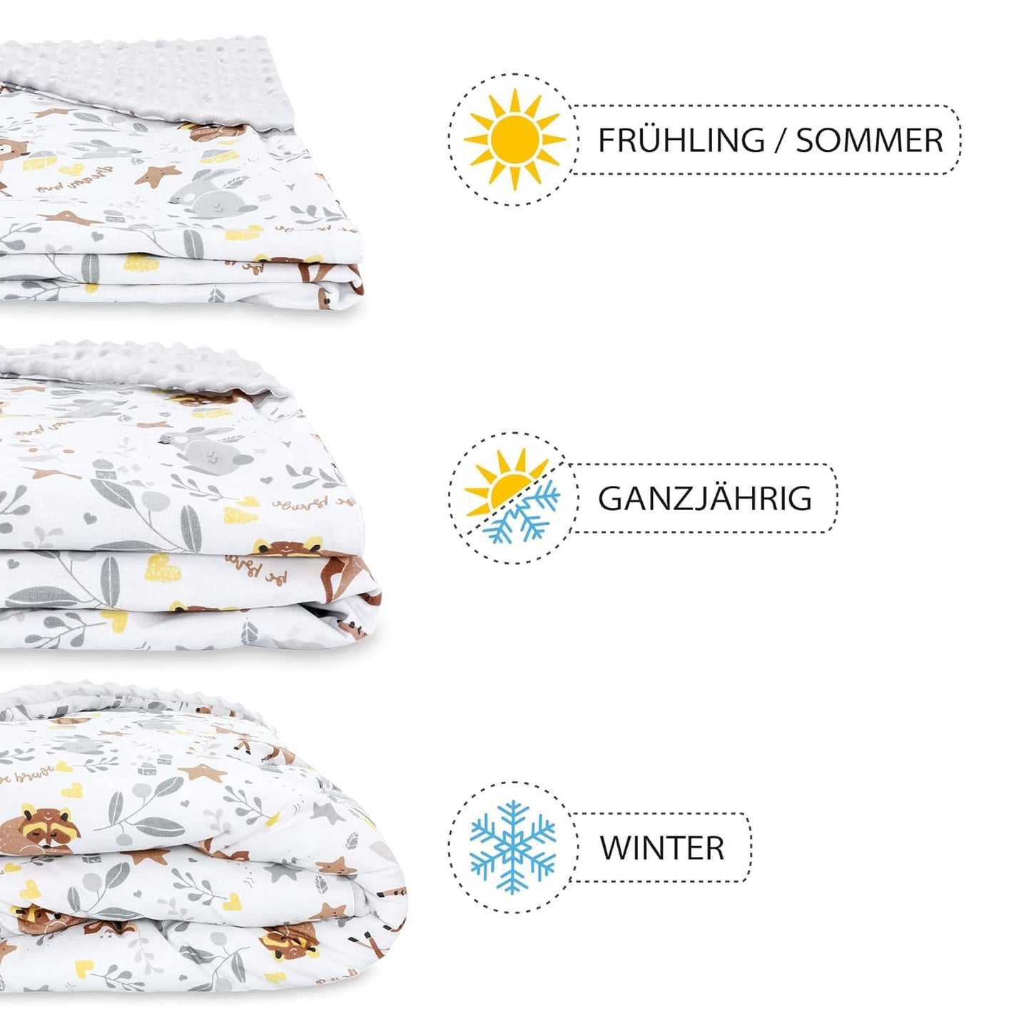 Sommer Einschlagdecke für 3- und 5-Punkt-Gurt, Giraffen Sommer