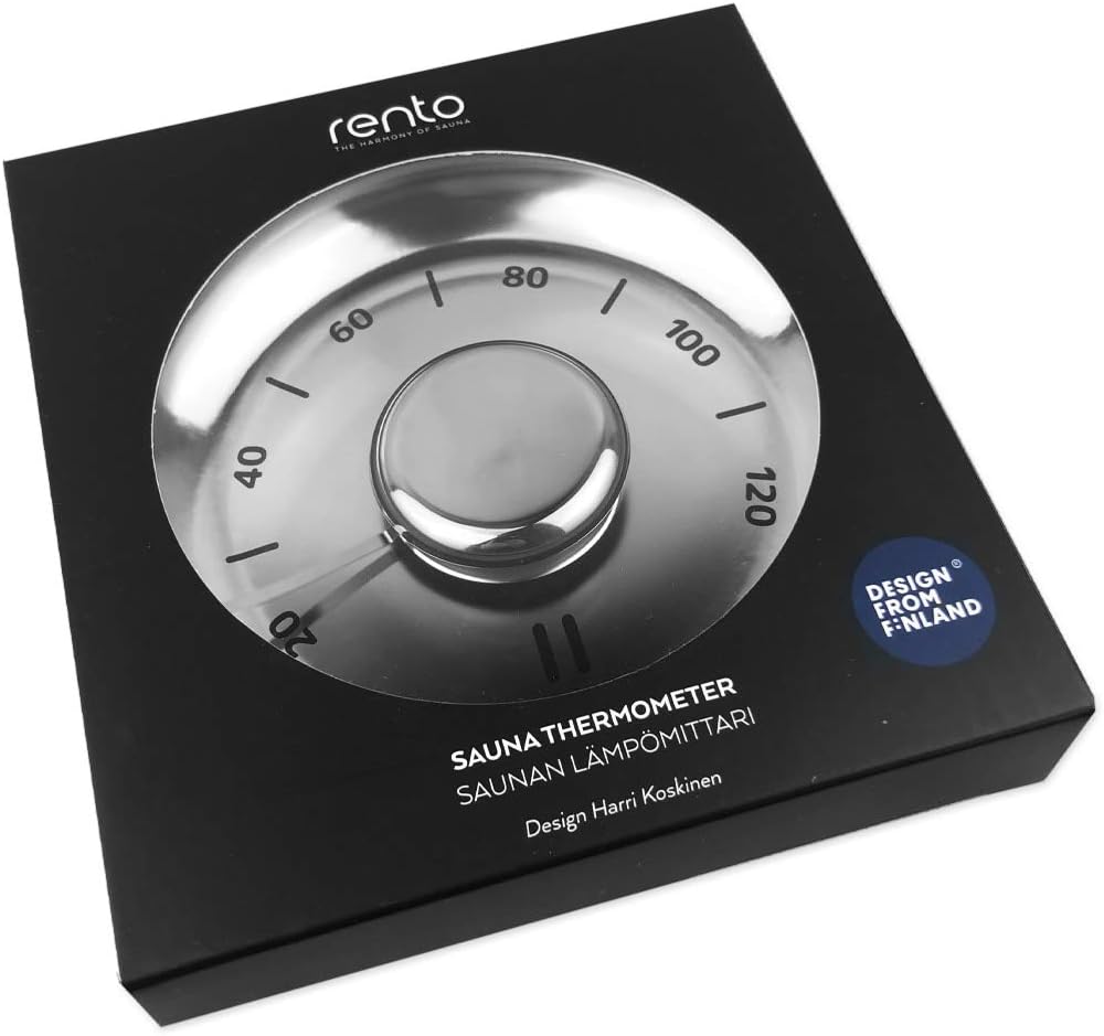 Sauna Thermometer, rostfreiem Edelstahl 15,2×15,2×1,8cm