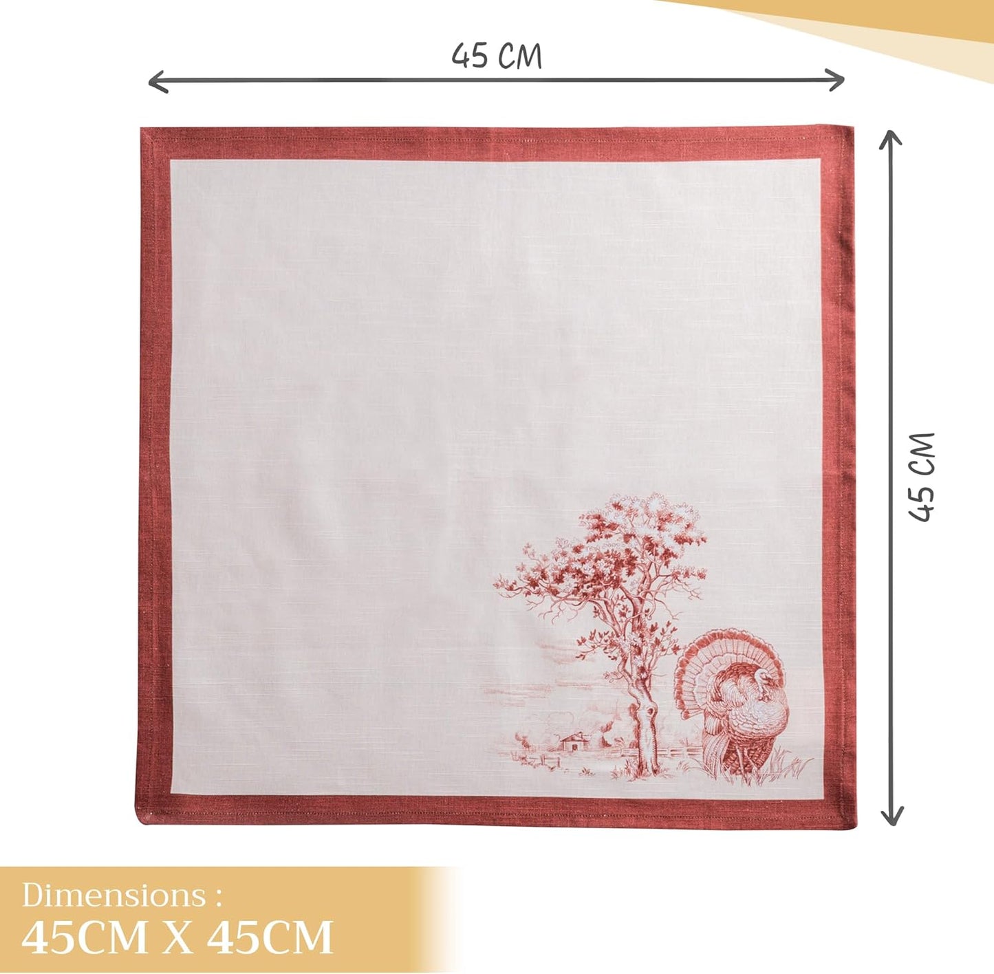 Stoffservietten-Set, Holy Jouy Brown