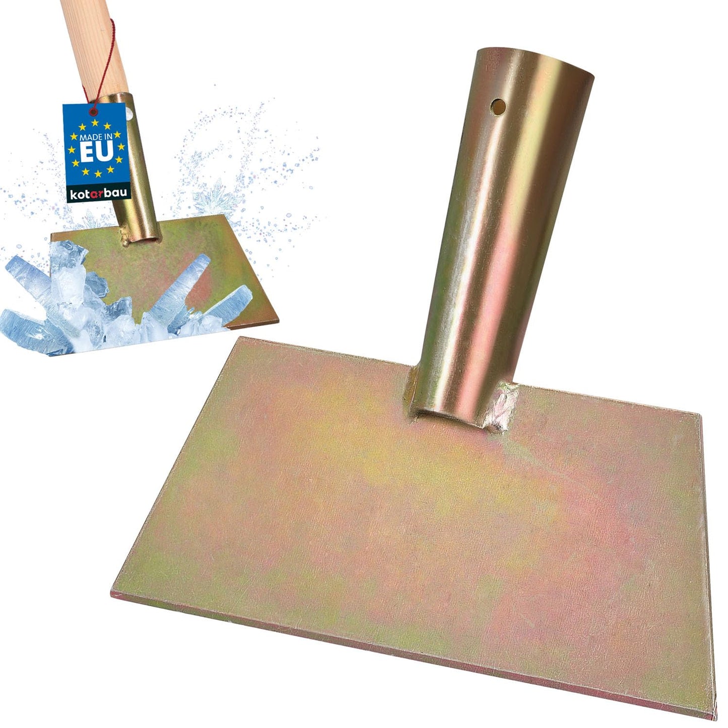 Eisschaber aus verzinktem Stahl 170 x 150 mm, 150 mm