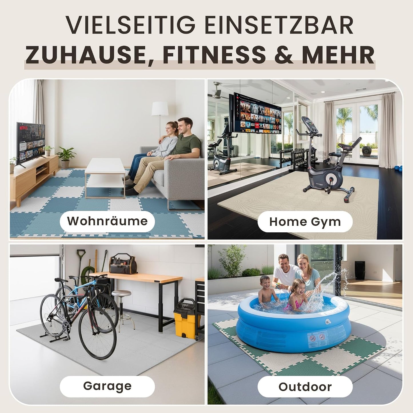 Bodenschutz-Puzzlematten-Set, 18 Stück