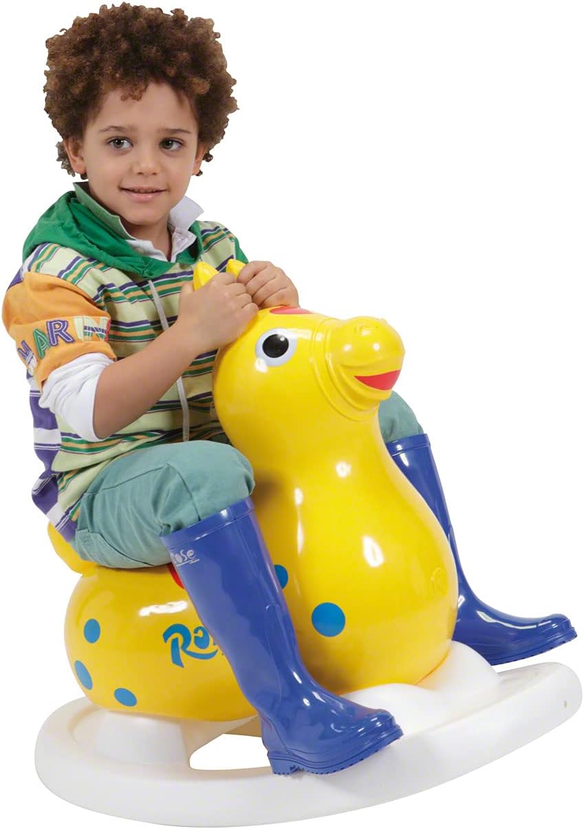 Rock’n’Rody Hüpf- & Schaukelpferd mit Pumpe, Gelb