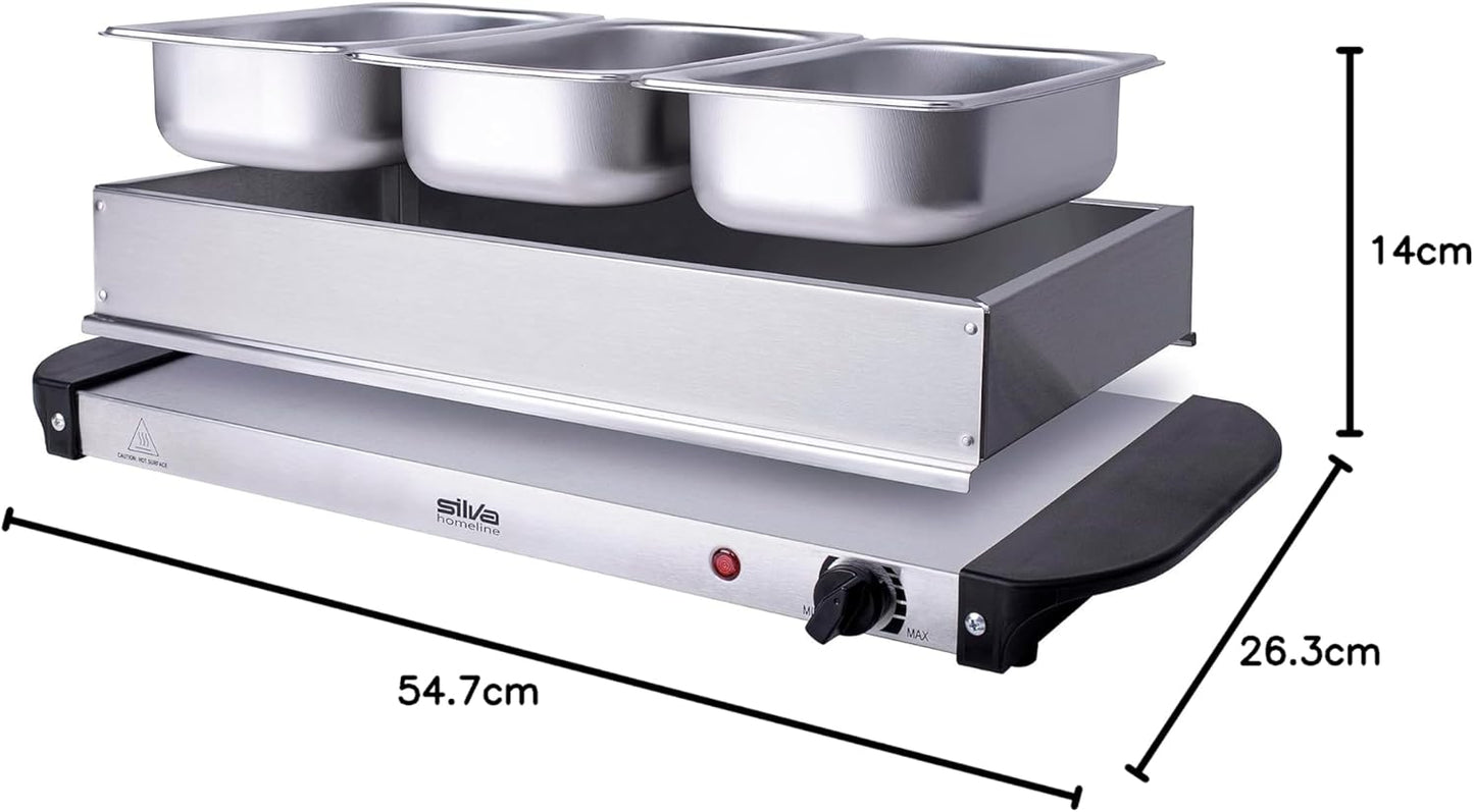 2-in-1 Buffetwärmer & Warmhalteplatte