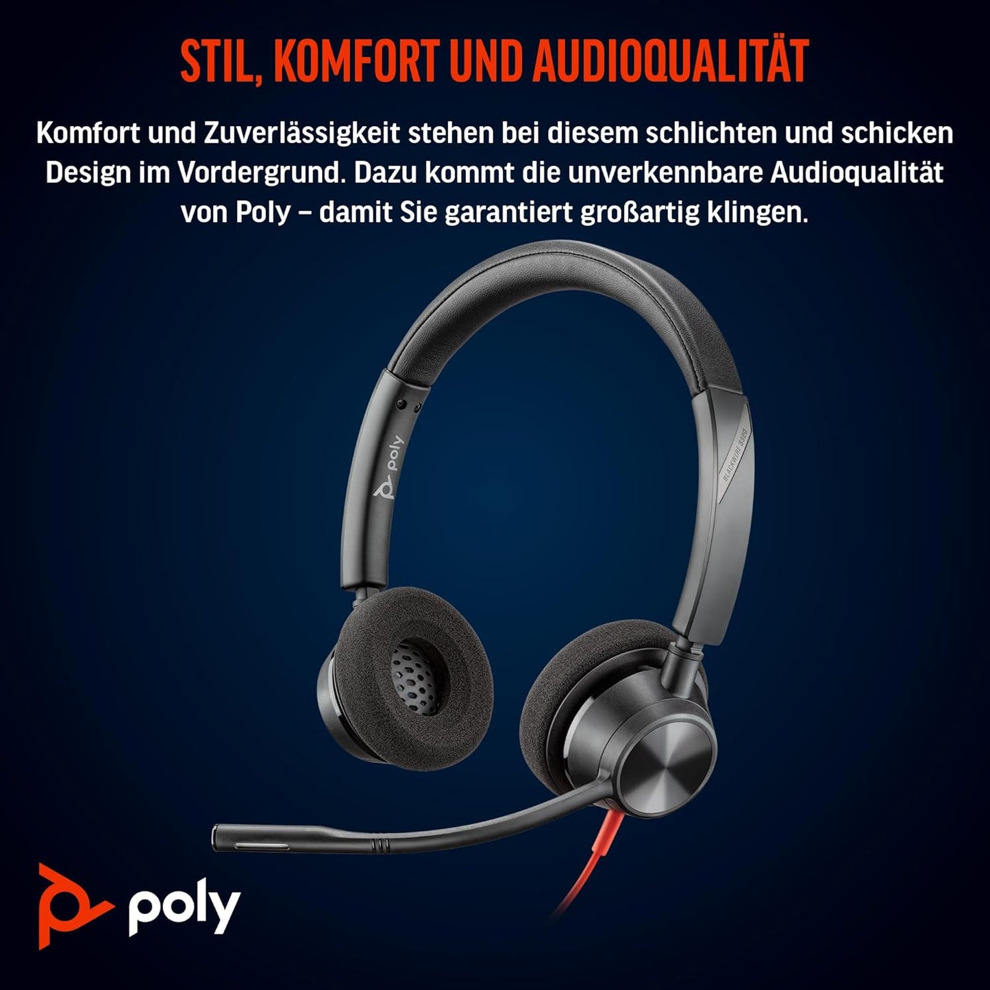 USB-C-Headset Poly Blackwire 3310, Blackwire C3310 Teams zertifiziert