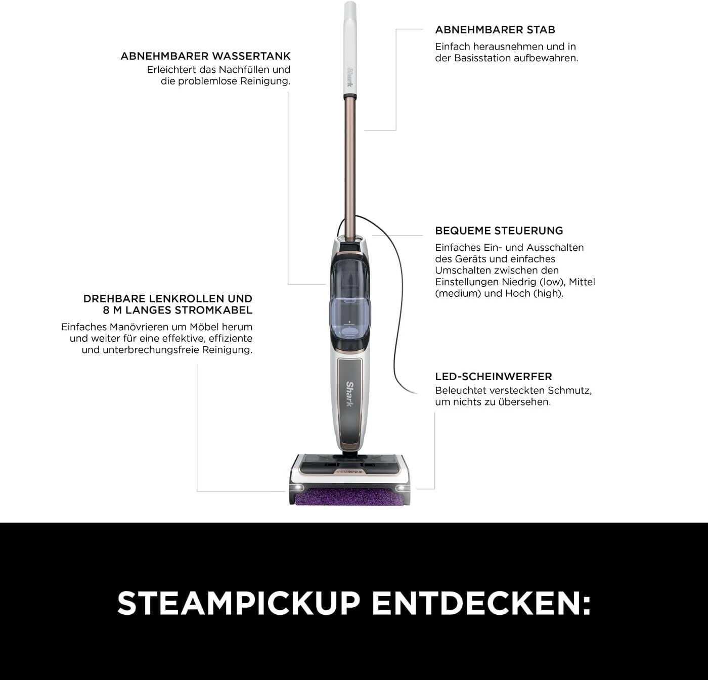 SteamPickUp Hartbodenreiniger SD200EU, SteamPickUp