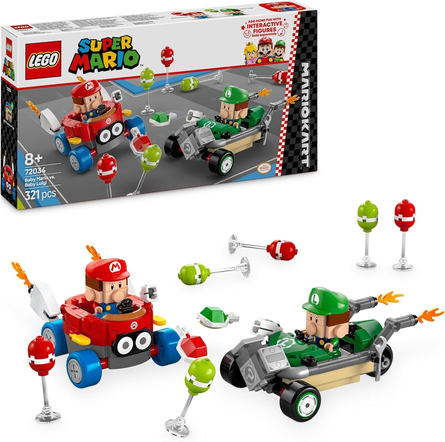 Mario Kart Baby Mario vs. Baby Luigi