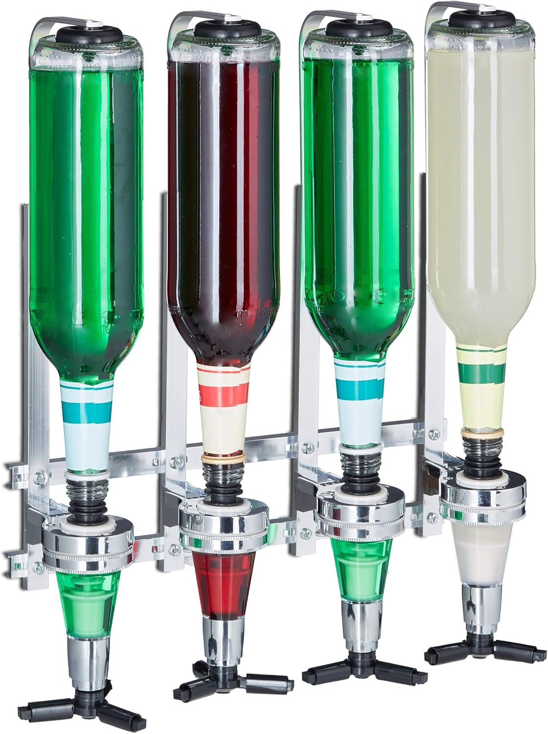 Wand-Flaschenhalter für 4 Getränkeflaschen