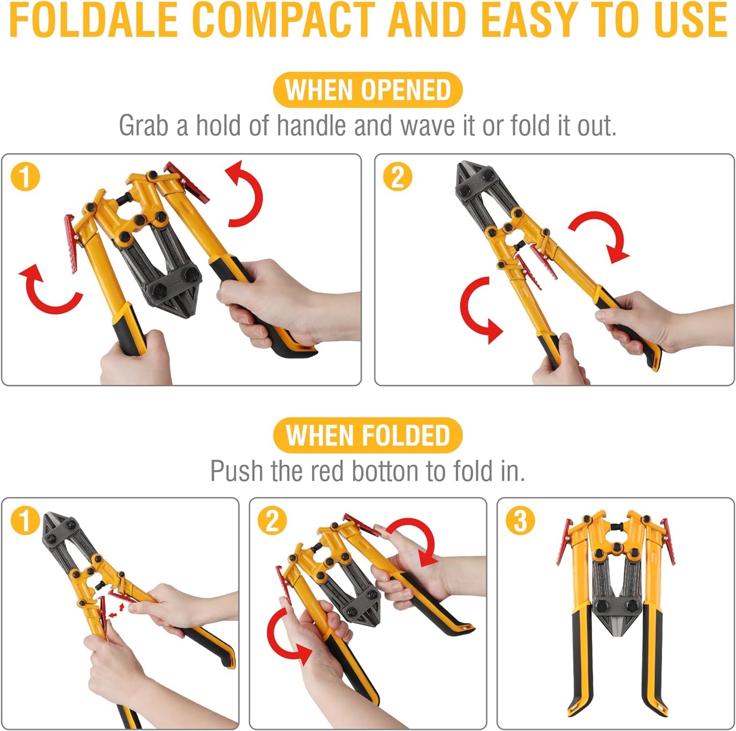 Faltbarer Bolzenschneider Power Grip, 18-inch