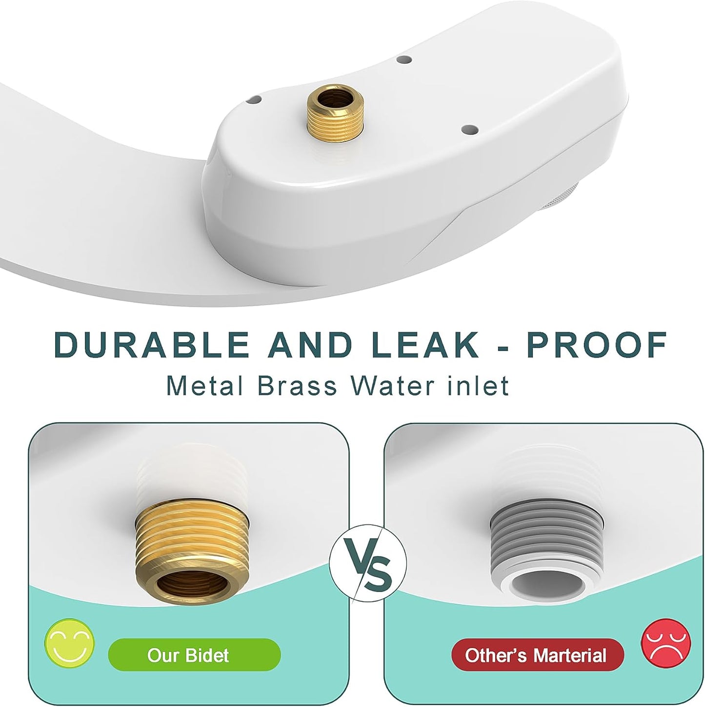 Bidet Aufsatz Ultra-Slim, links, Linkes Weiss