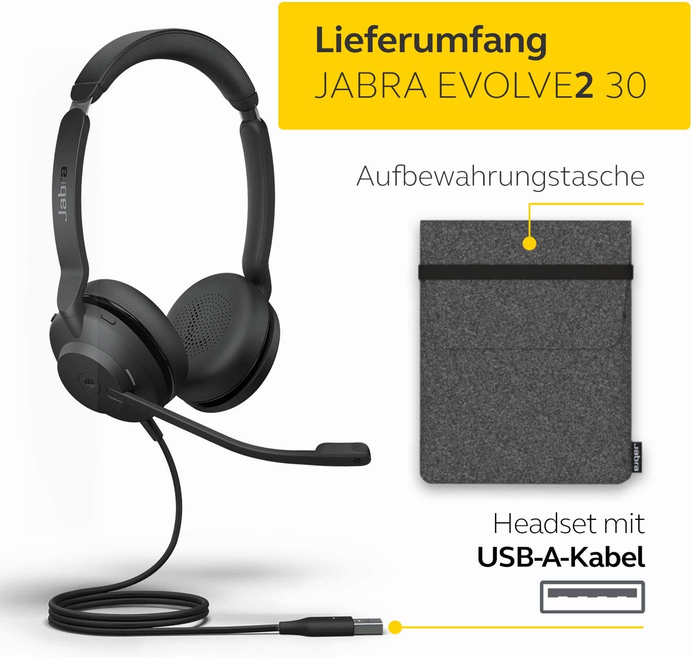 Evolve2 30, Headset, Stereo Erste Auflage USB-A Optimiert für Microsoft Teams