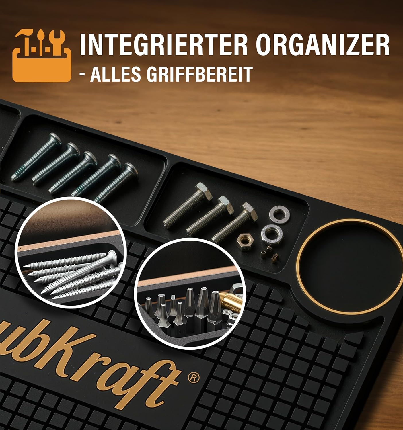Werkbankmatte mit Organizer & Messskala, 55 x 35cm