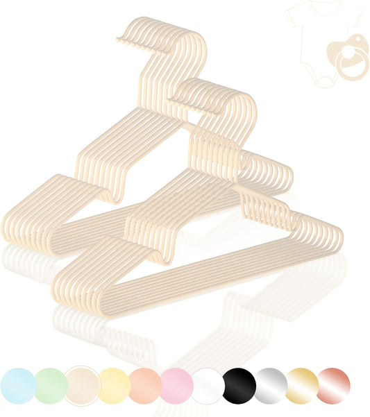 20-teiliges Kleiderbügel-Set für Kinder, Kids Beige (Pastell Matt) / 20