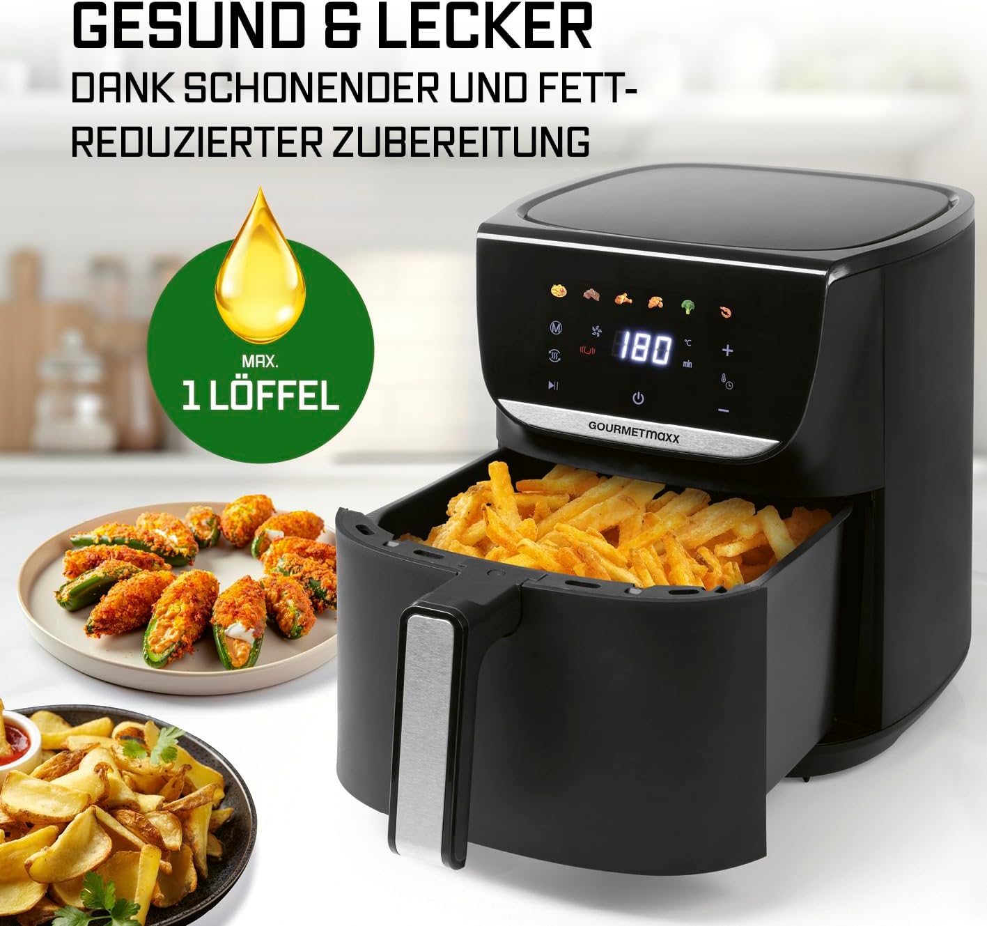 AirGenius M Heissluftfritteuse mit Touchscreen, 5,5 Liter