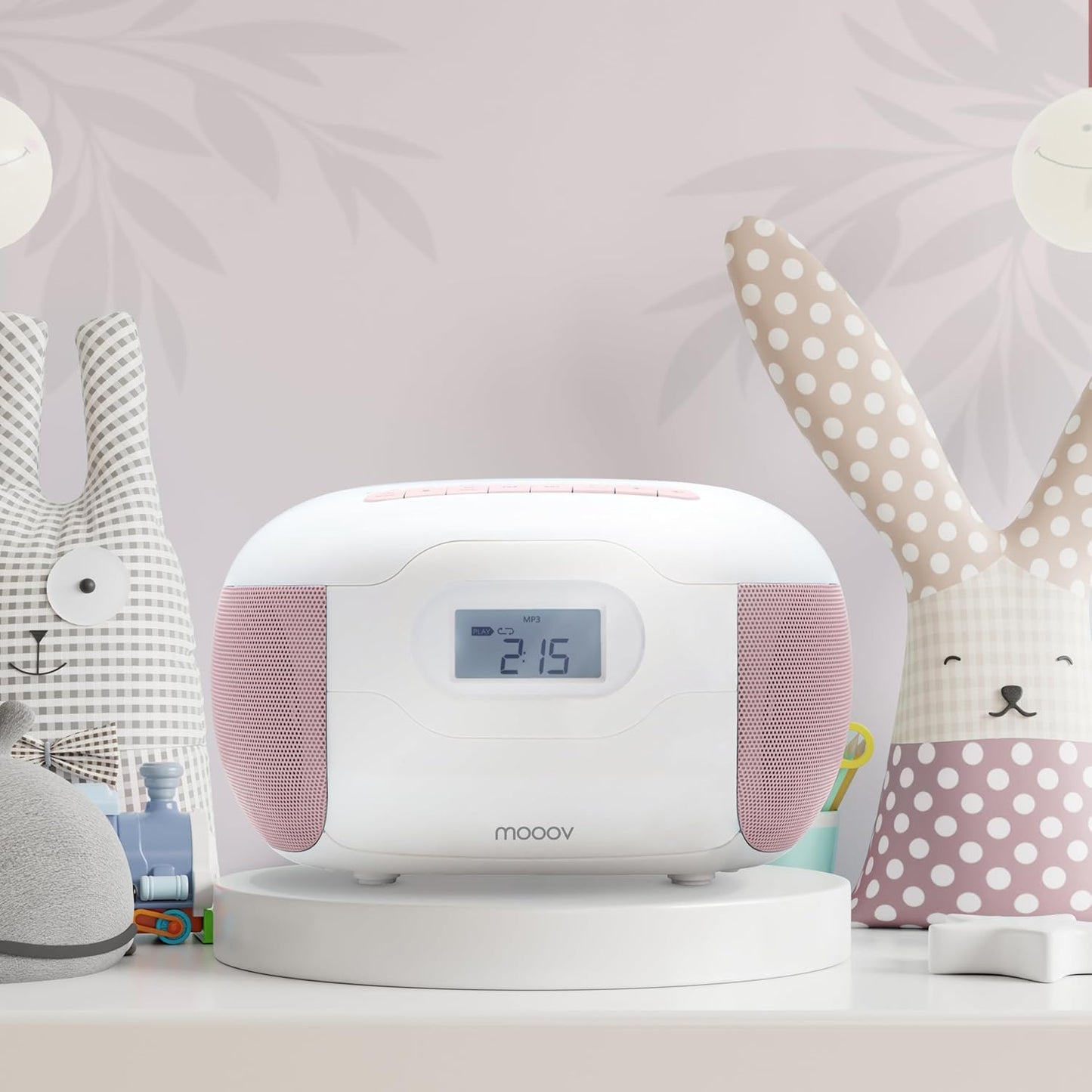 CD-Player Eden mit Bluetooth und USB-Anschluss, Rosa