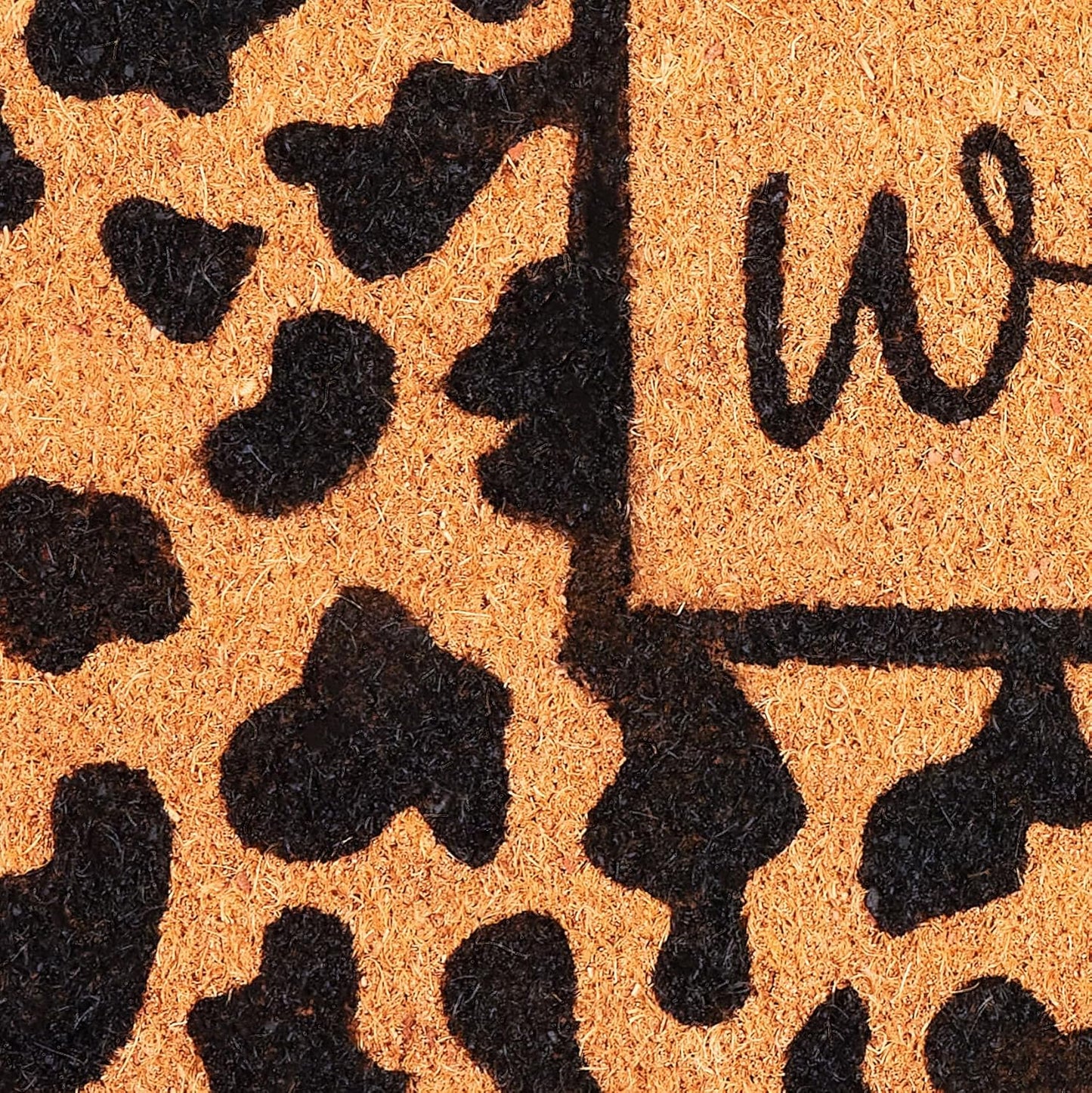 Antirutsch Fussmatte, Welcome - Leoparden Muster