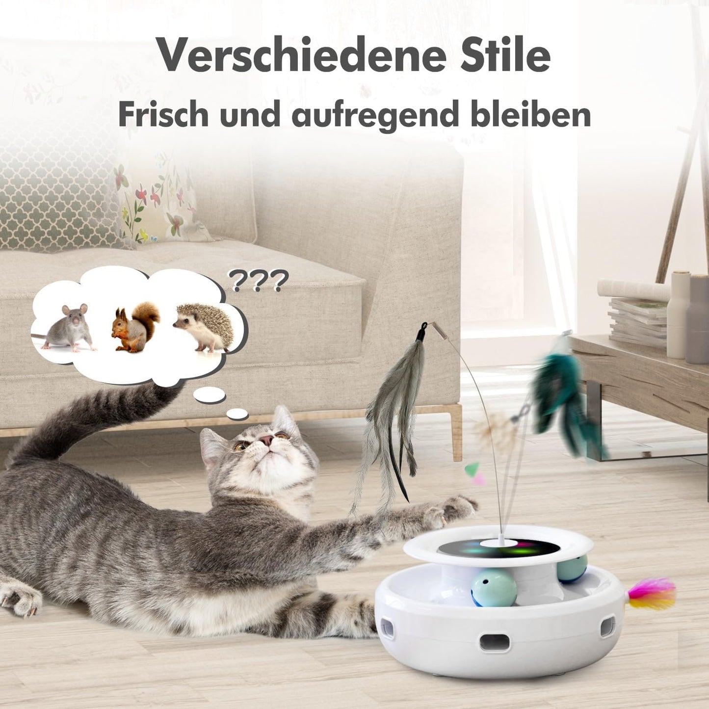 7-teiliger Katzenstabaufsatz für Katzenspielzeug, Y- 7 Teiliges Zubehör