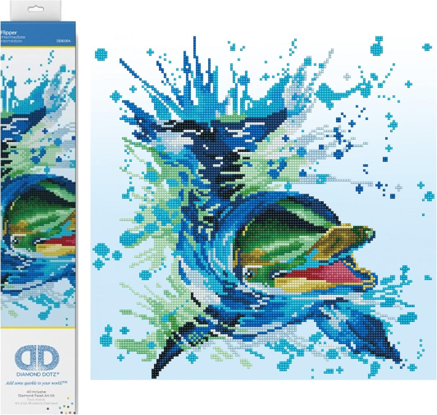 DD8.004 Diamond Painting Set Delfin Flipper, Delfin Flipper
