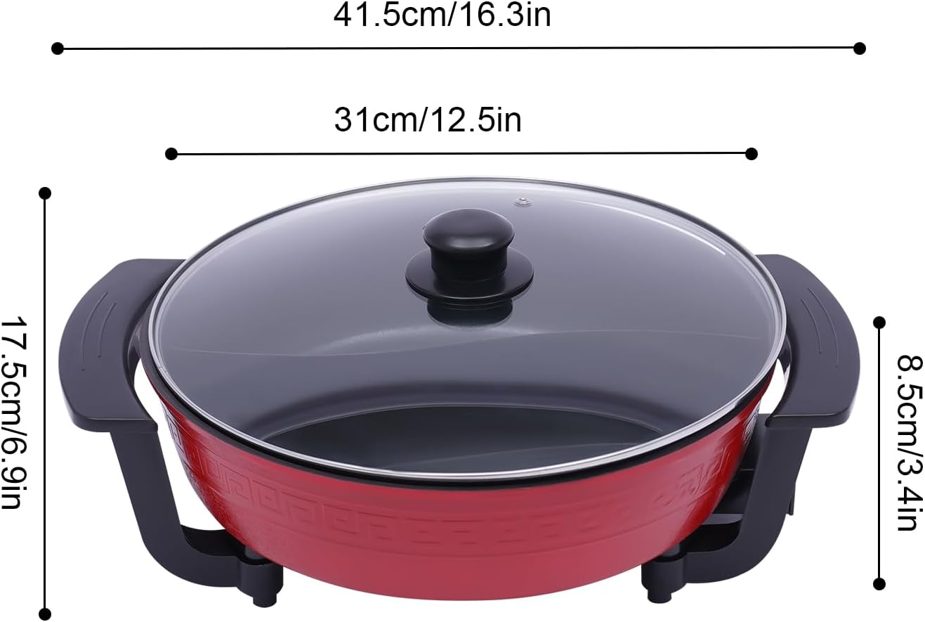 Elektrischer Doppel-Hotpot mit Deckel