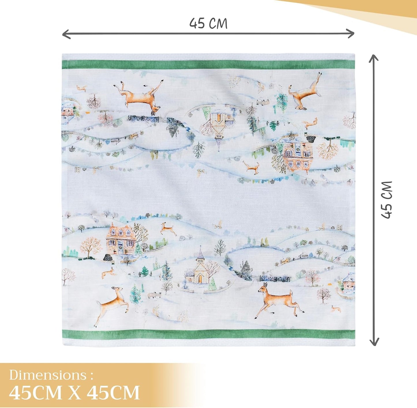 Stoffservietten-Set aus Baumwolle, 28 - Snowy World