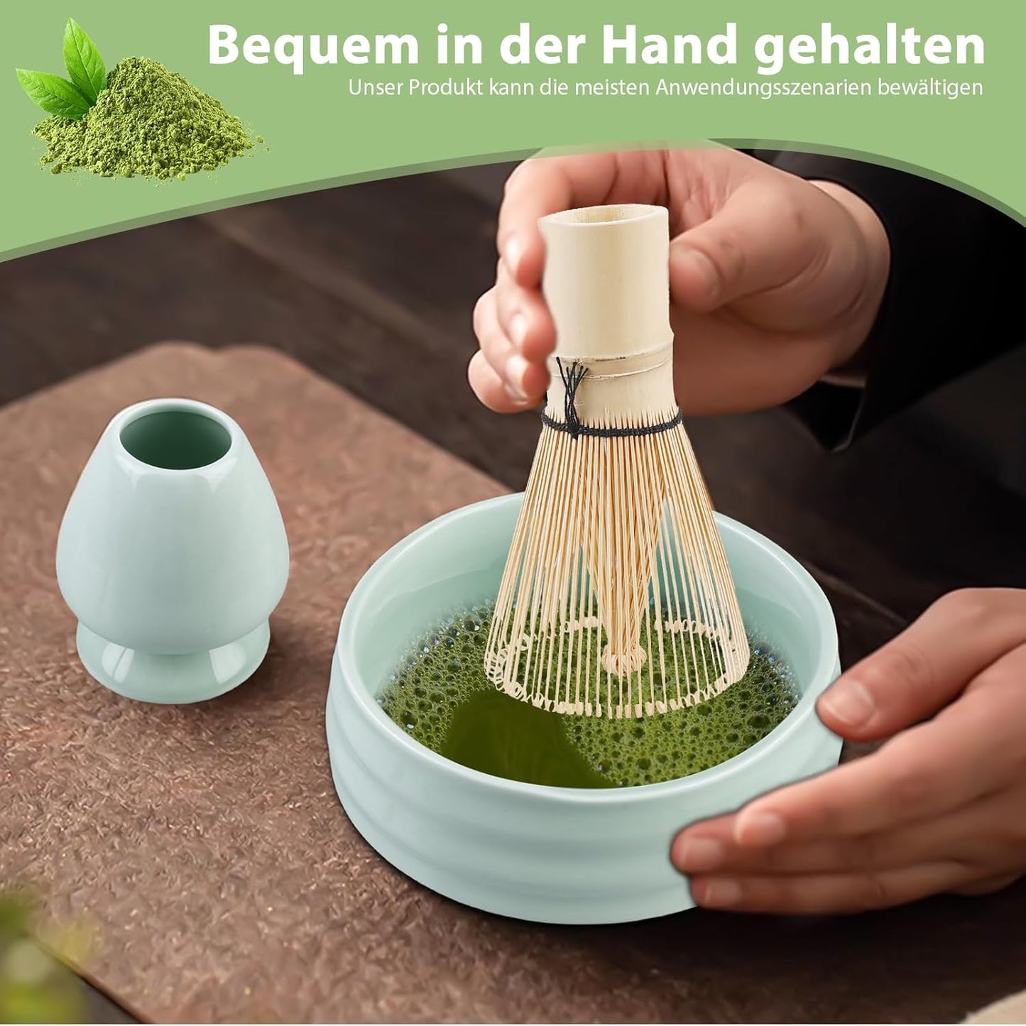 Matcha Tee Zubereitungsset, Grün