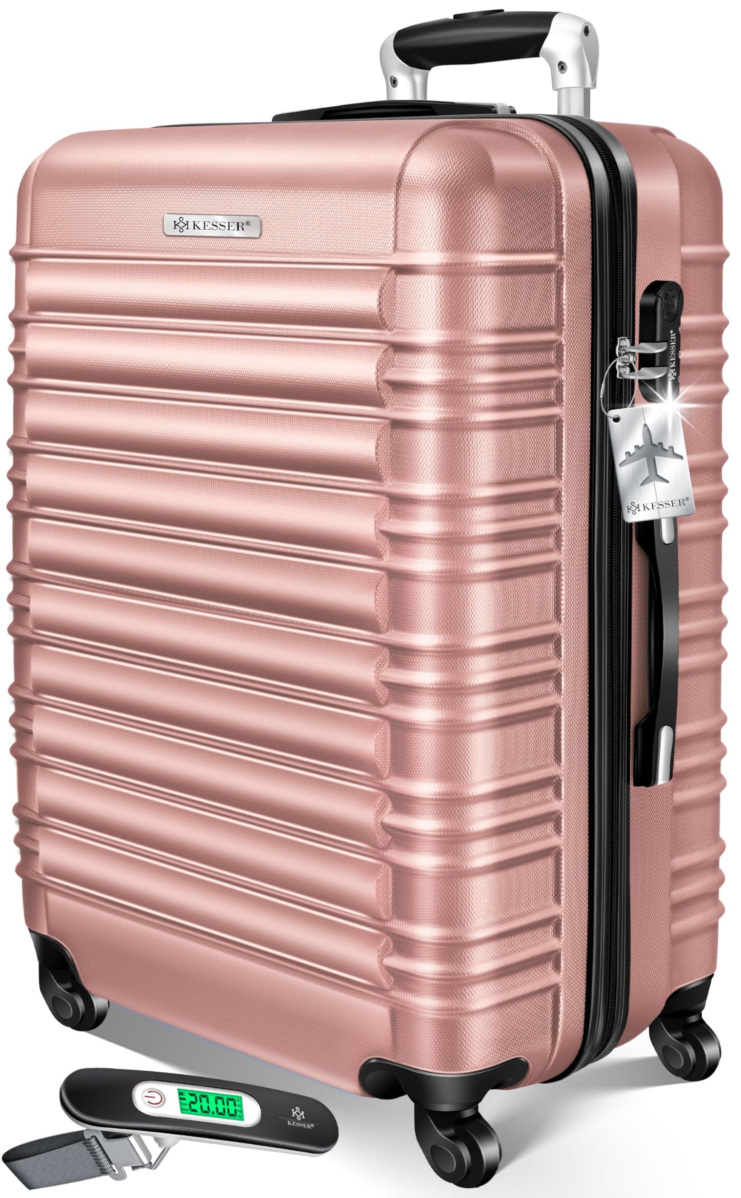 Reisekoffer mit Zahlenschloss (120L), 75cm – 120L Himbeerrosa