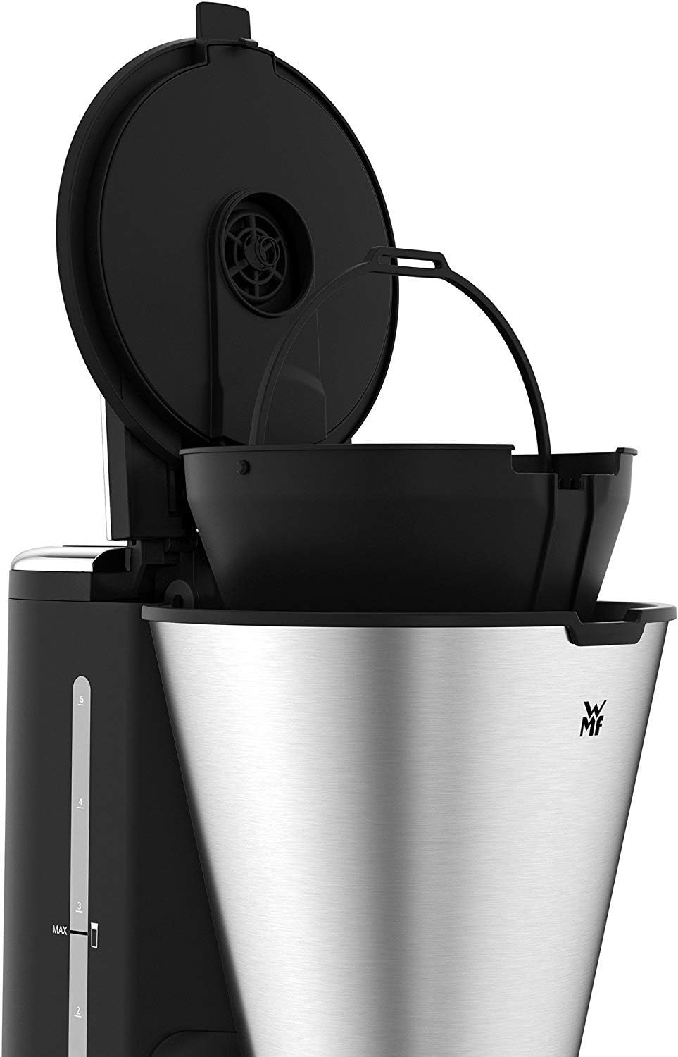 Küchenminis Aroma Filterkaffeemaschine mit Timer, Silber, Single