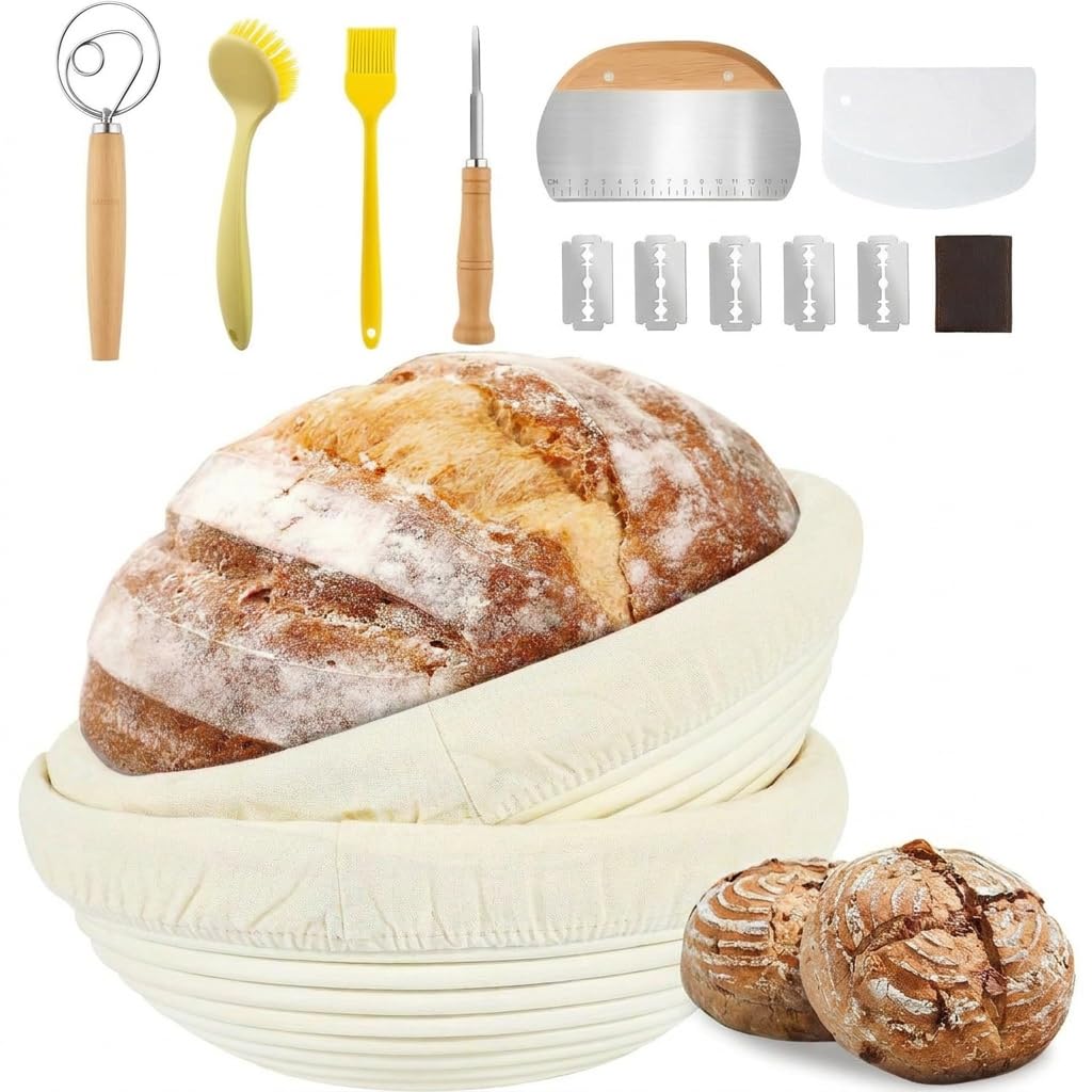 Gärkörbchen-Set, 2 Stück, 23cm Rund & 23cm Rund