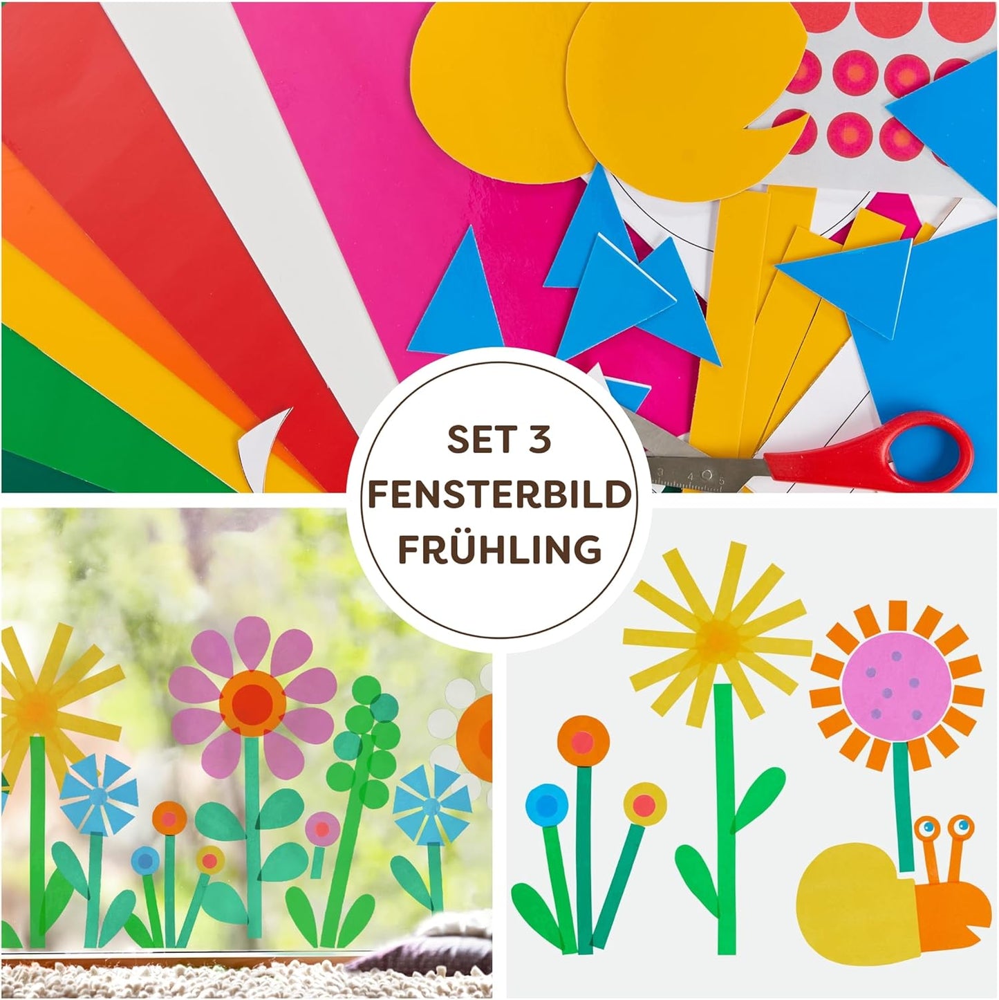 XXL Frühlings-Bastelset Fensterbilder & Mobiles