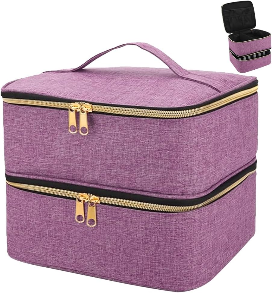 Nagellack Organizer Tasche für 30 Flaschen, Lila