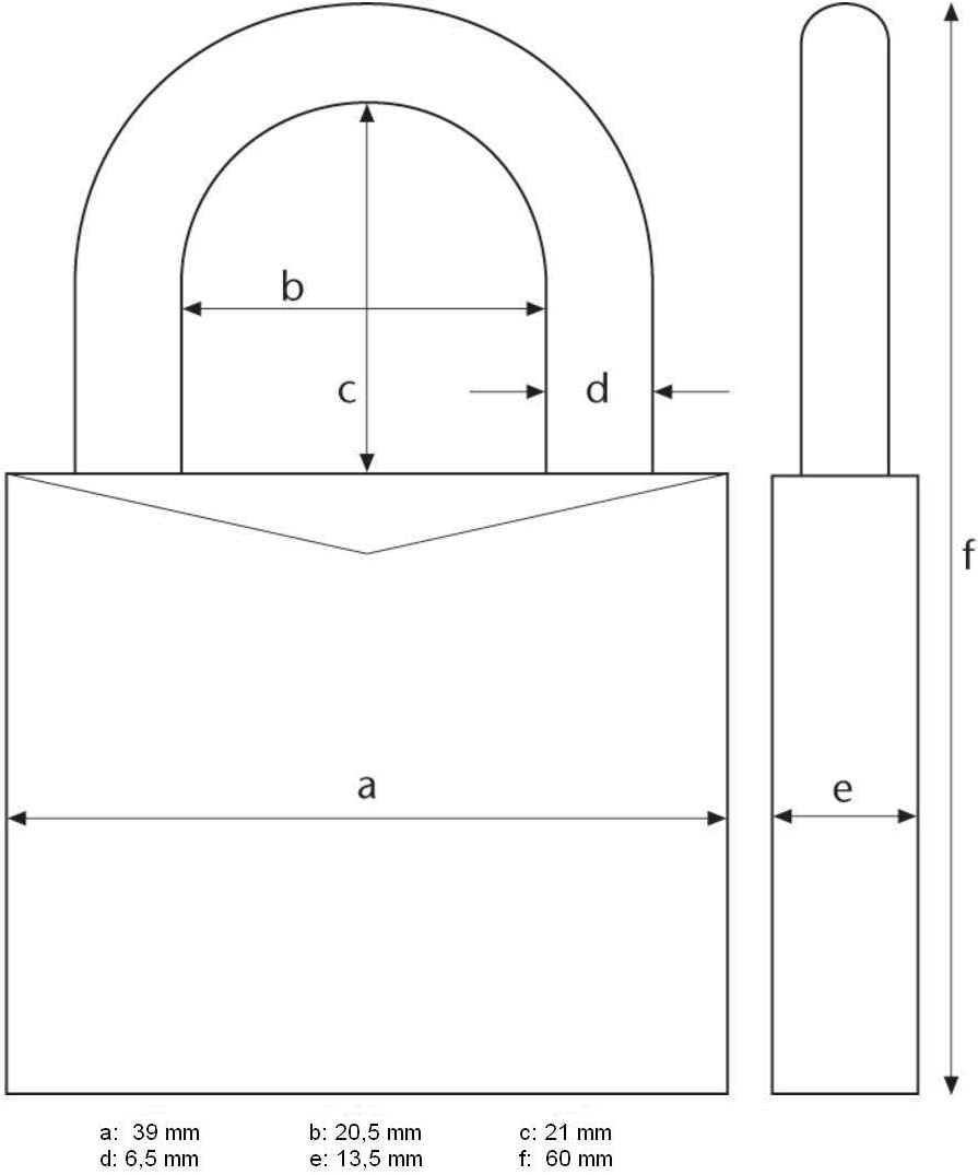 Vorhängeschloss 45/50, 50mm single