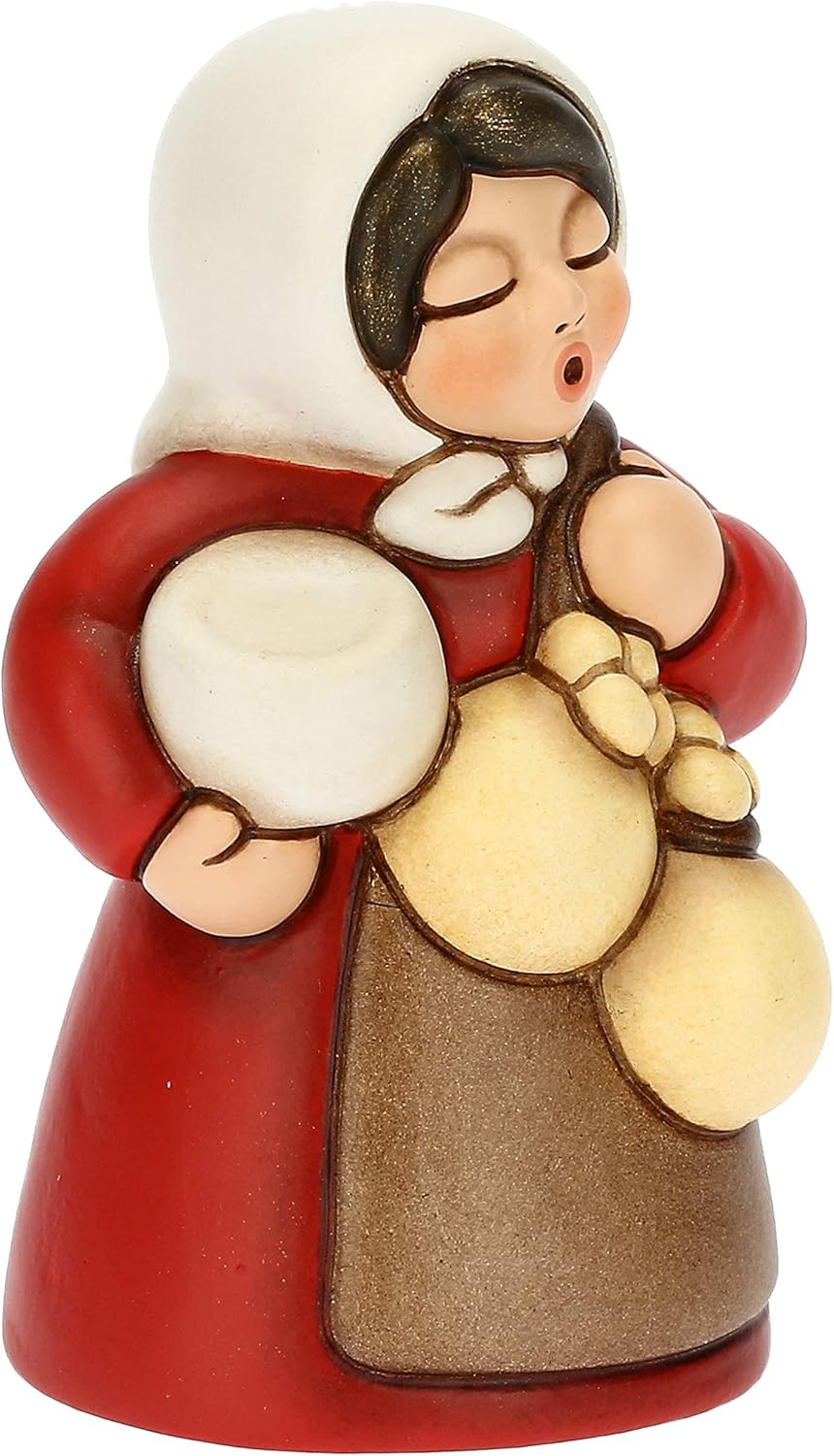 Krippenfigur - Frau mit Käse