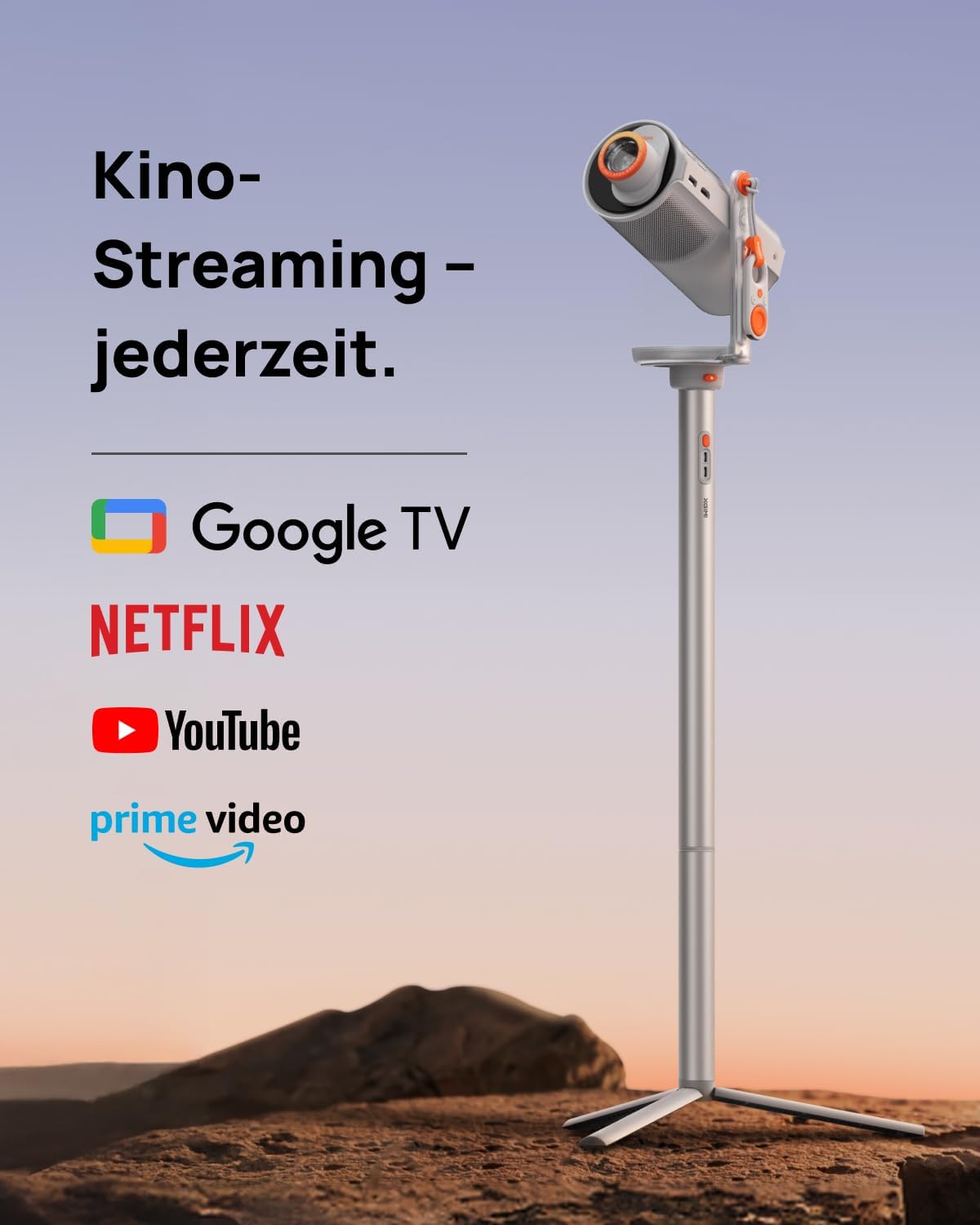 Mini Beamer Set mit PowerBase, MoGo 4 mit PowerBase-Ständer