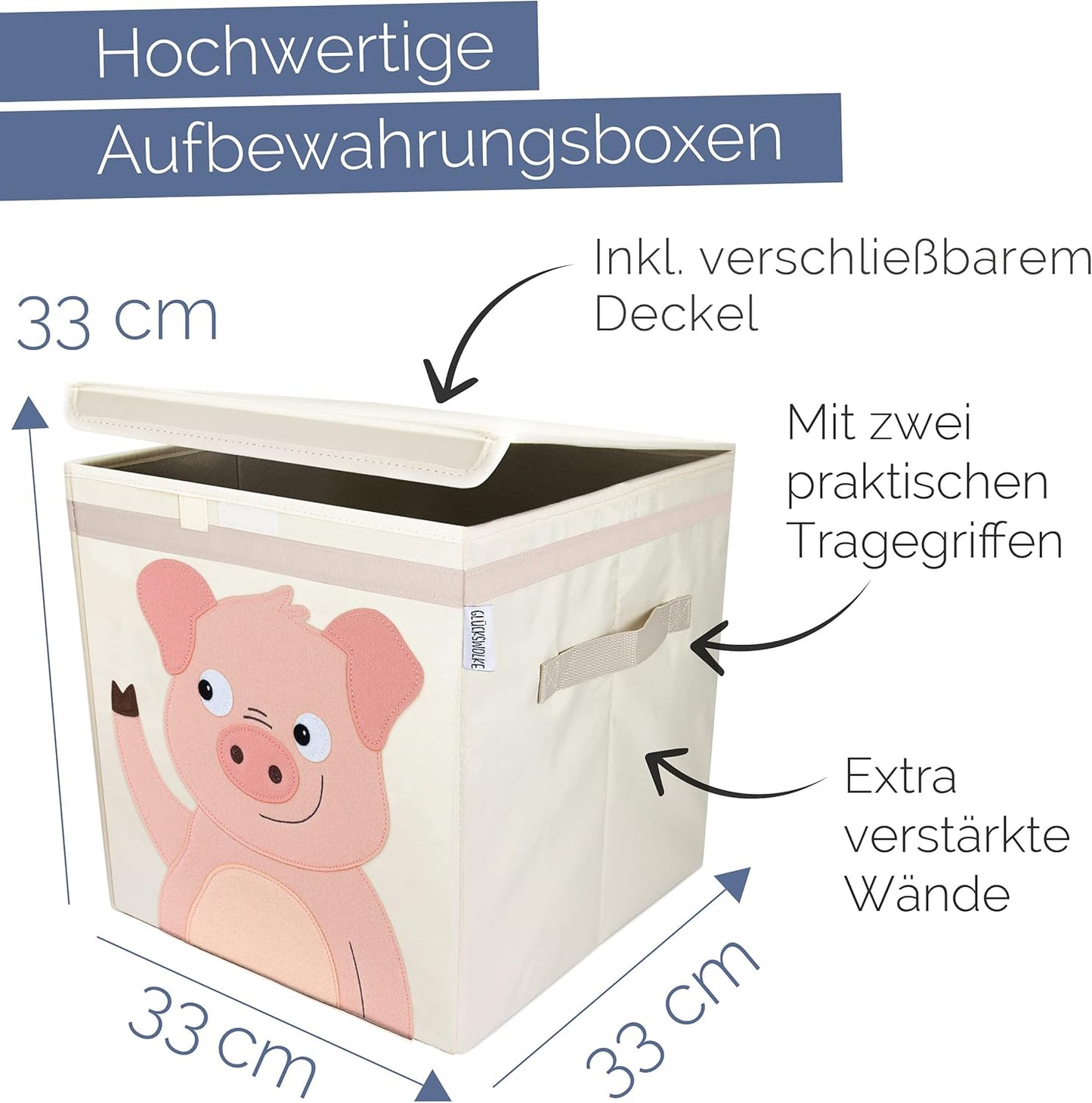 Aufbewahrungsbox für Würfelregal, Hansi Hausschwein, Hansi Hausschwein