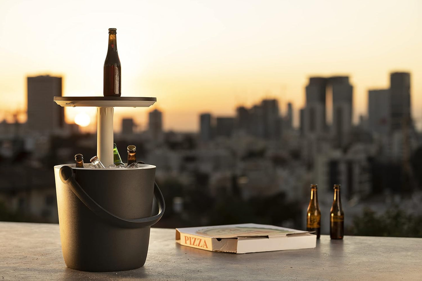 Go Bar - Tragbare Kühlbox mit Tisch, Anthrazit