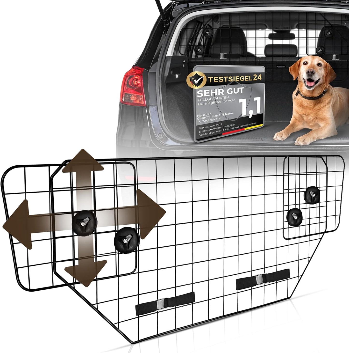 Kofferraum-Hundegitter für Autos
