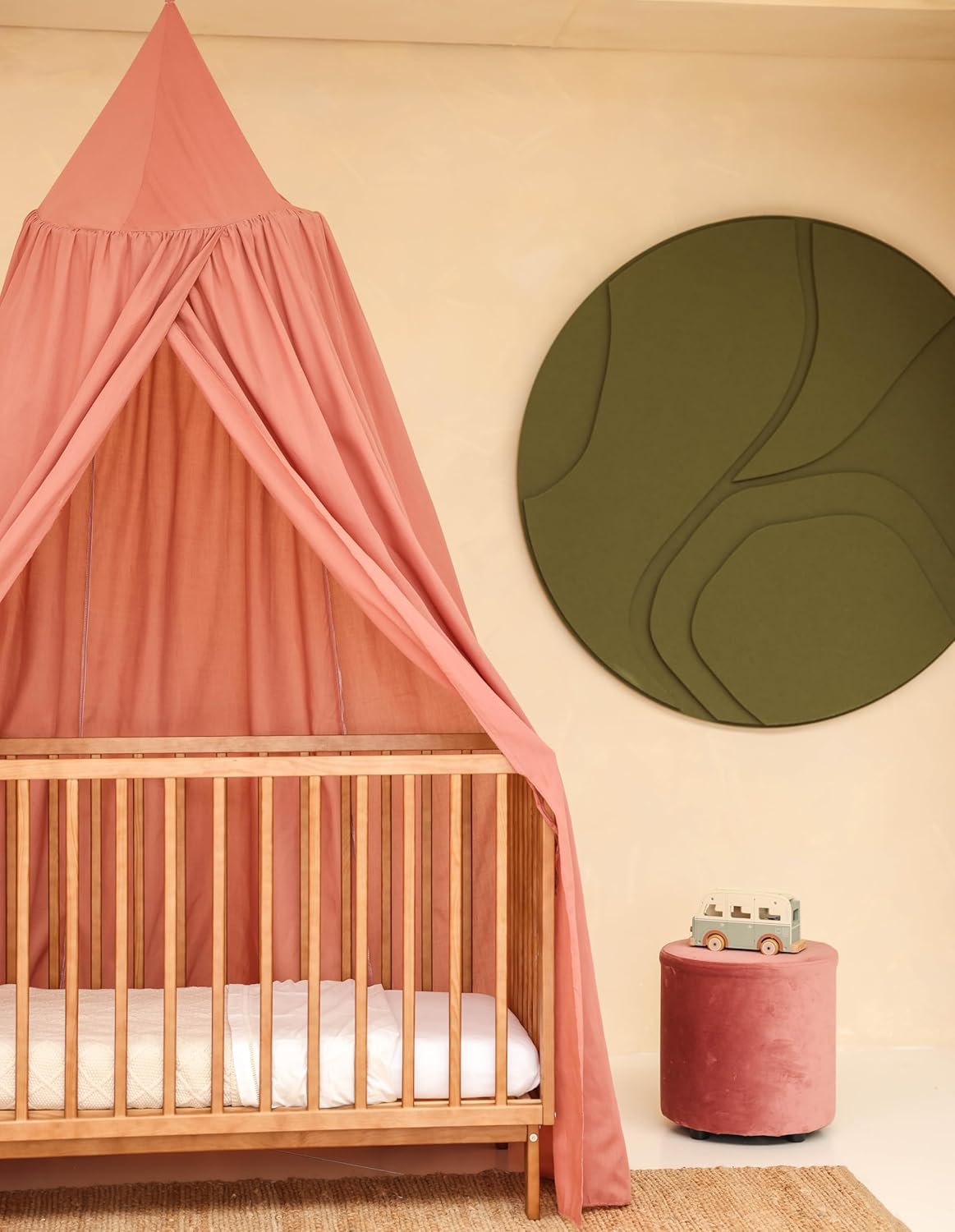 Baldachin für Kinderzimmer & Babybett, Altrosa 55 x 240 x 420 CM