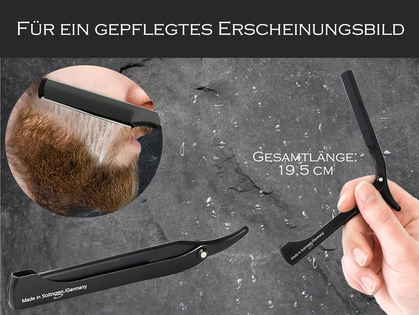 Rasiermesser mit Wechselklingen, Schwarz
