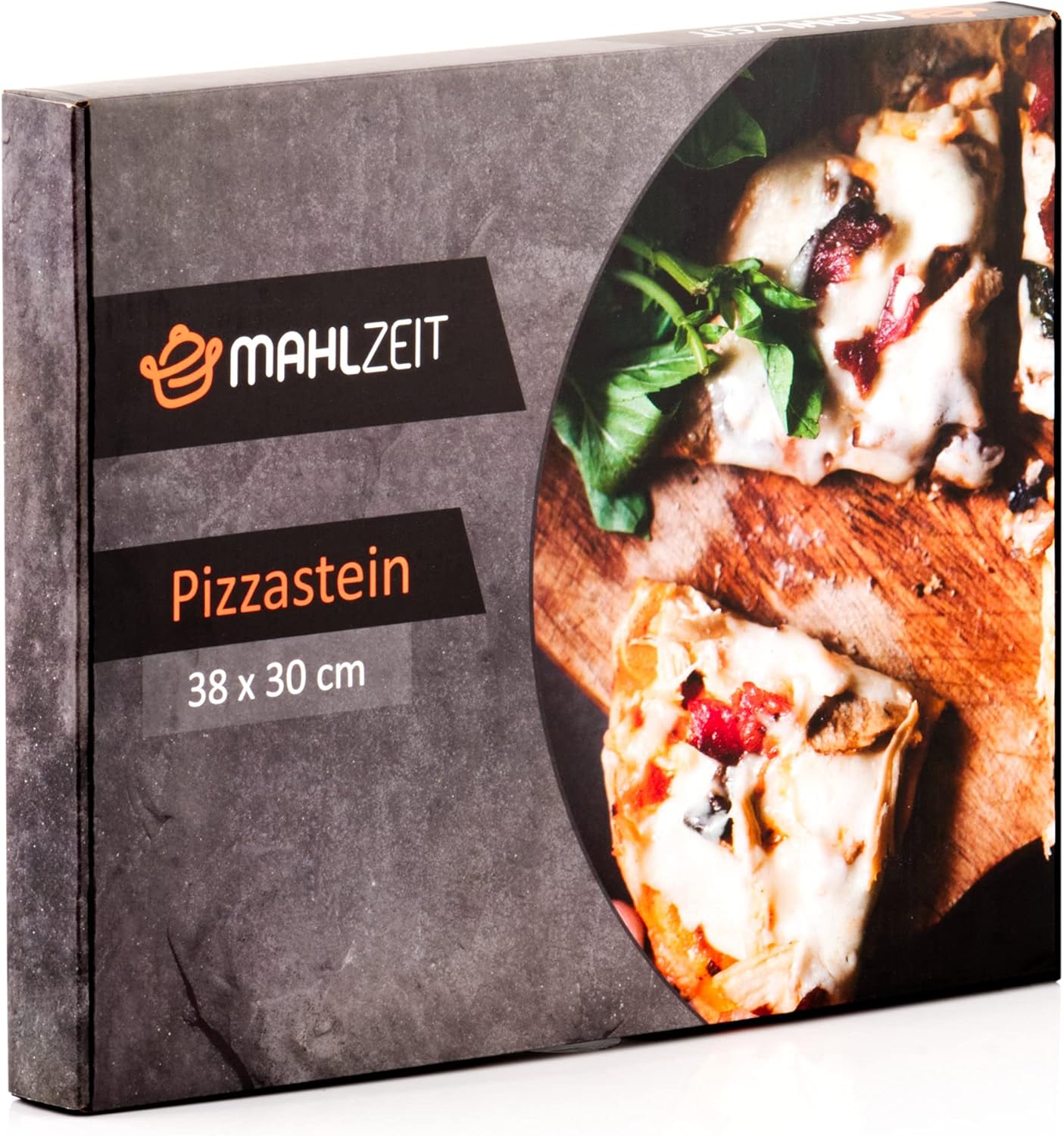Pizzastein eckig für Grill und Backofen (38 x 30 cm)