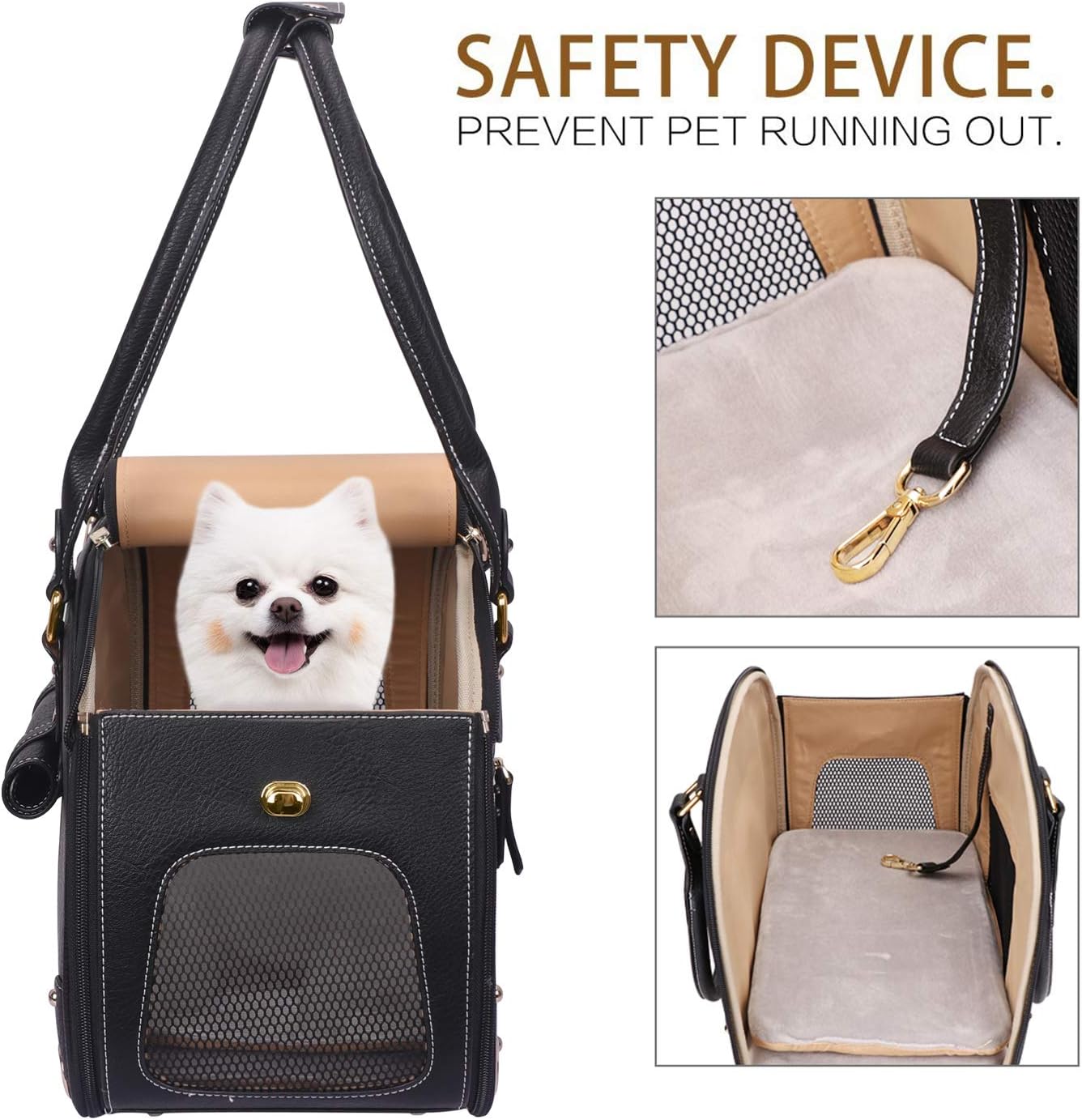 Hundetragetasche, L 40 x B 20 x H 24 cm A-schwarz